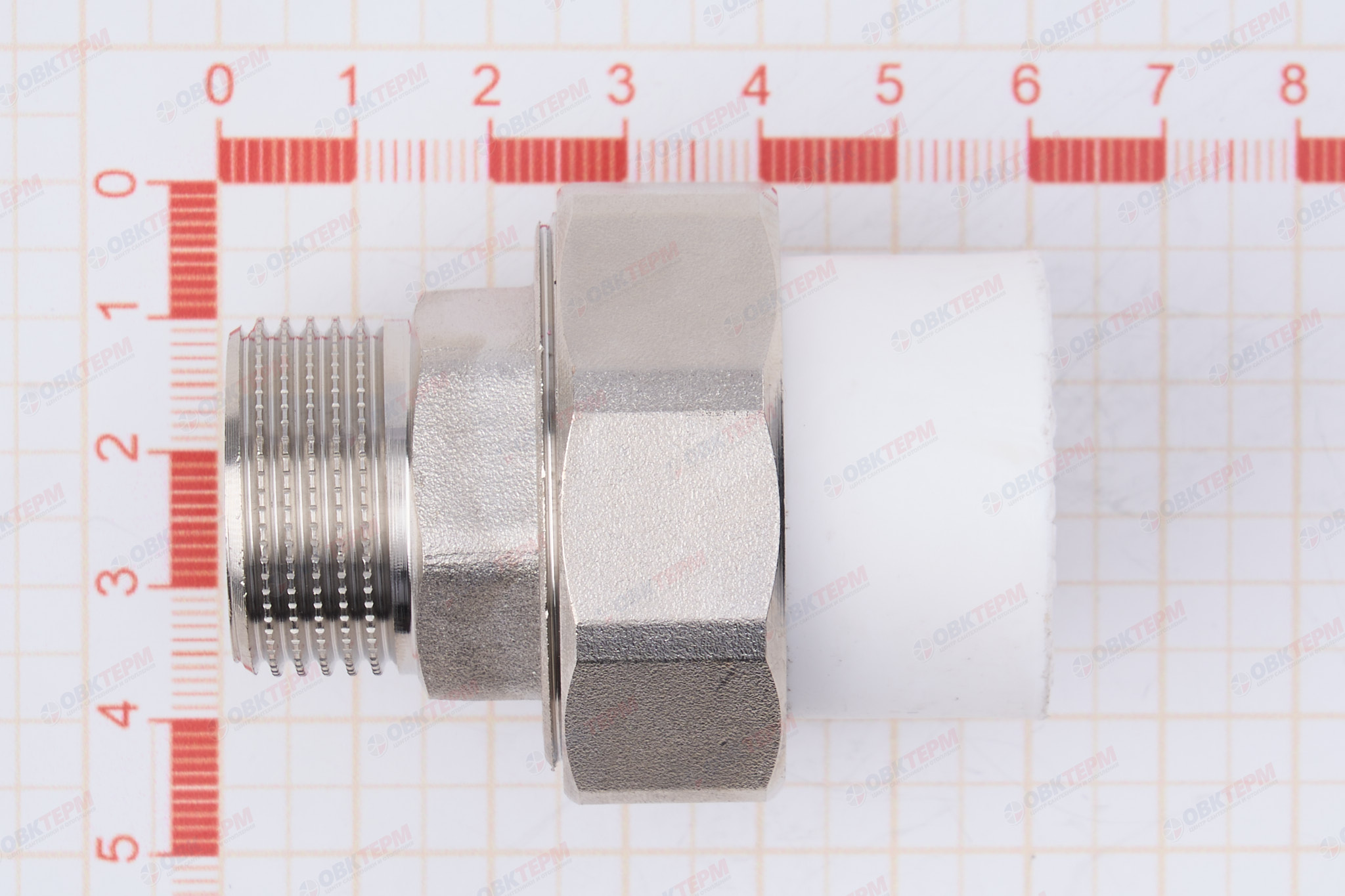 Разборное соединение  25 * 3/4" н    (белый)   (TIM) - миниатюра №6