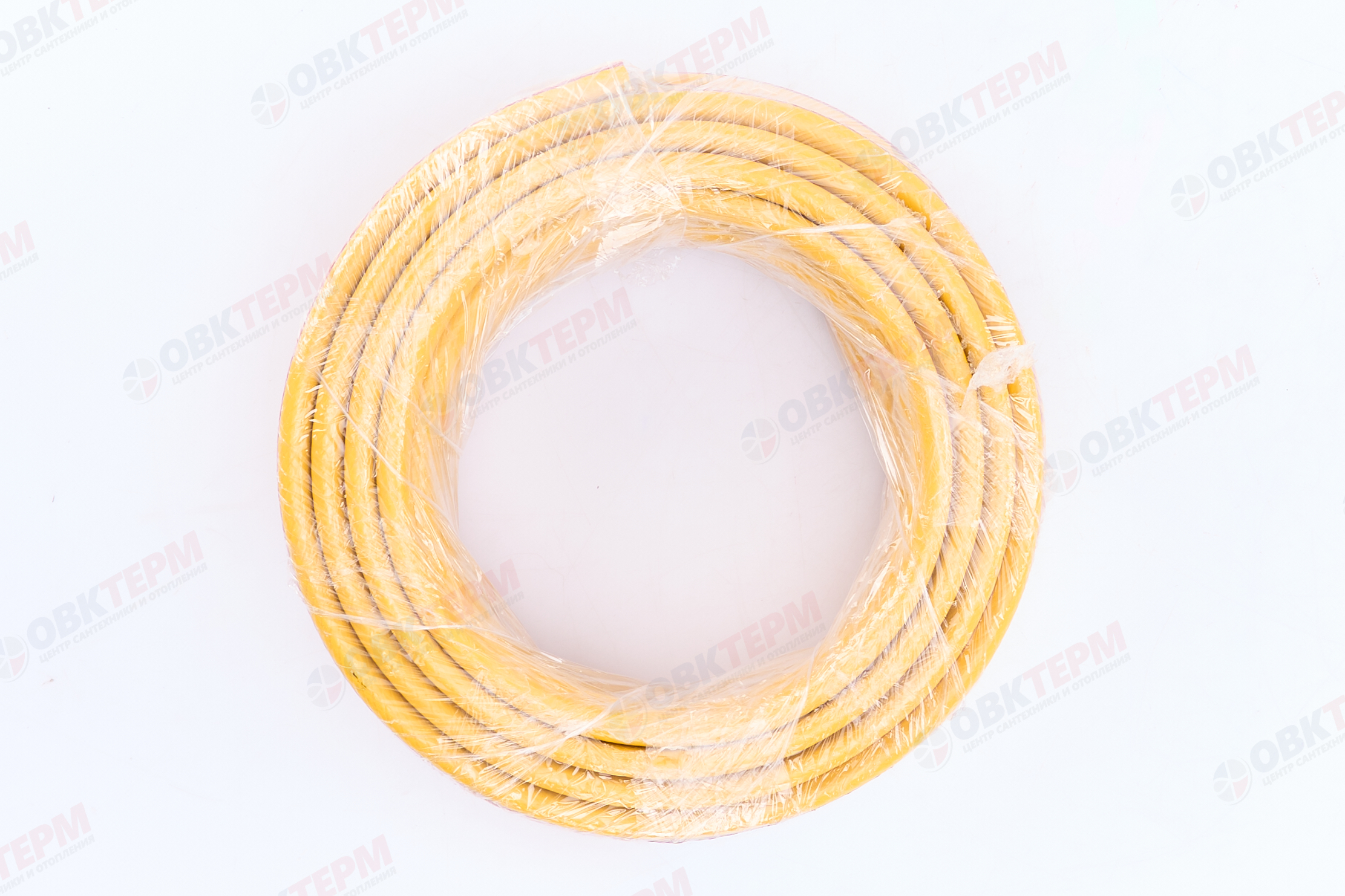 Шланг поливочный ПВХ "CRAB" Радуга 1/2(желт.с красной полосой) армированный 3-х слойный (Бухта 15м) - Изображение №4