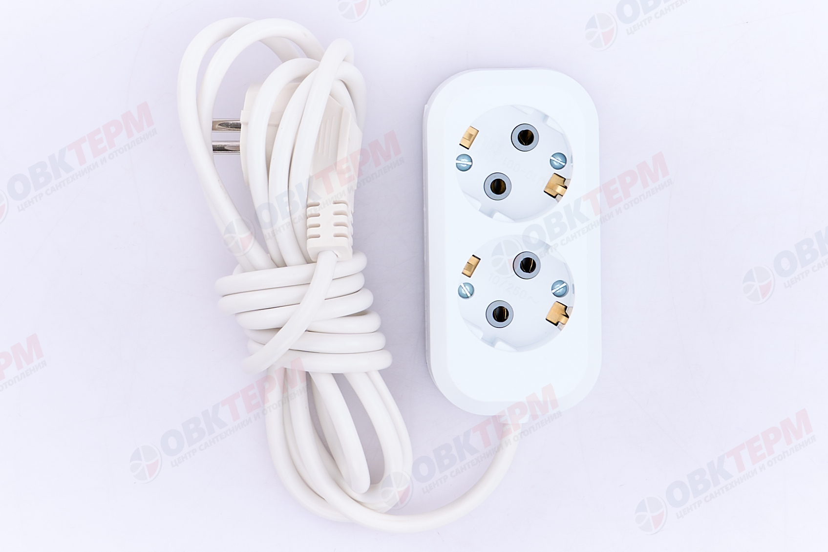 Удлинитель двухместный с/з 3x0,75, 3м, серия Home, STEKKER HM01-21-03  (У10-001), белый - Изображение №5