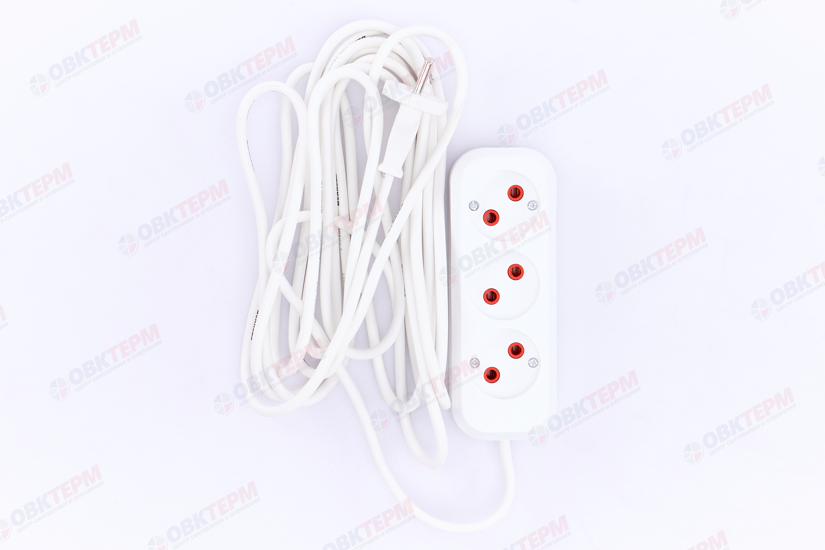 Удлинитель трехместный б/з, 2x0,75, 5м, серия Home, STEKKER HM01-30-05  (У10-430), белый - миниатюра №7