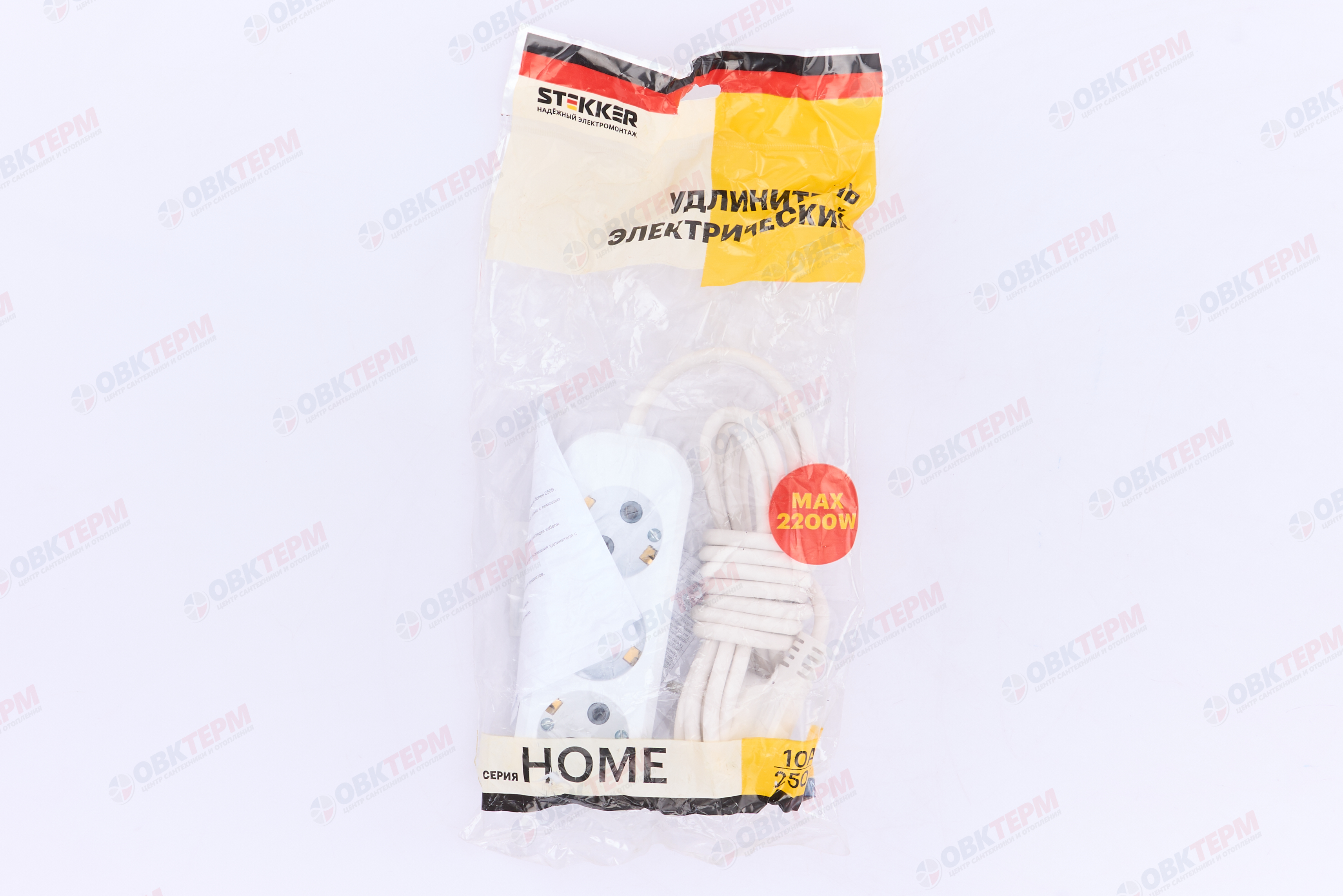 Удлинитель трехместный с/з 3x0,75, 3м, серия Home, STEKKER HM01-31-03 (У10-002), белый - миниатюра №12