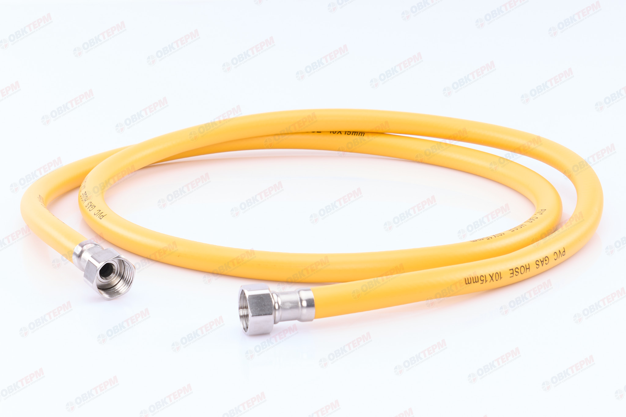 Шланг ЖЕЛТЫЙ газовый   1/2 ГГ  180 см              "OVERCON"      (50) - Изображение №2