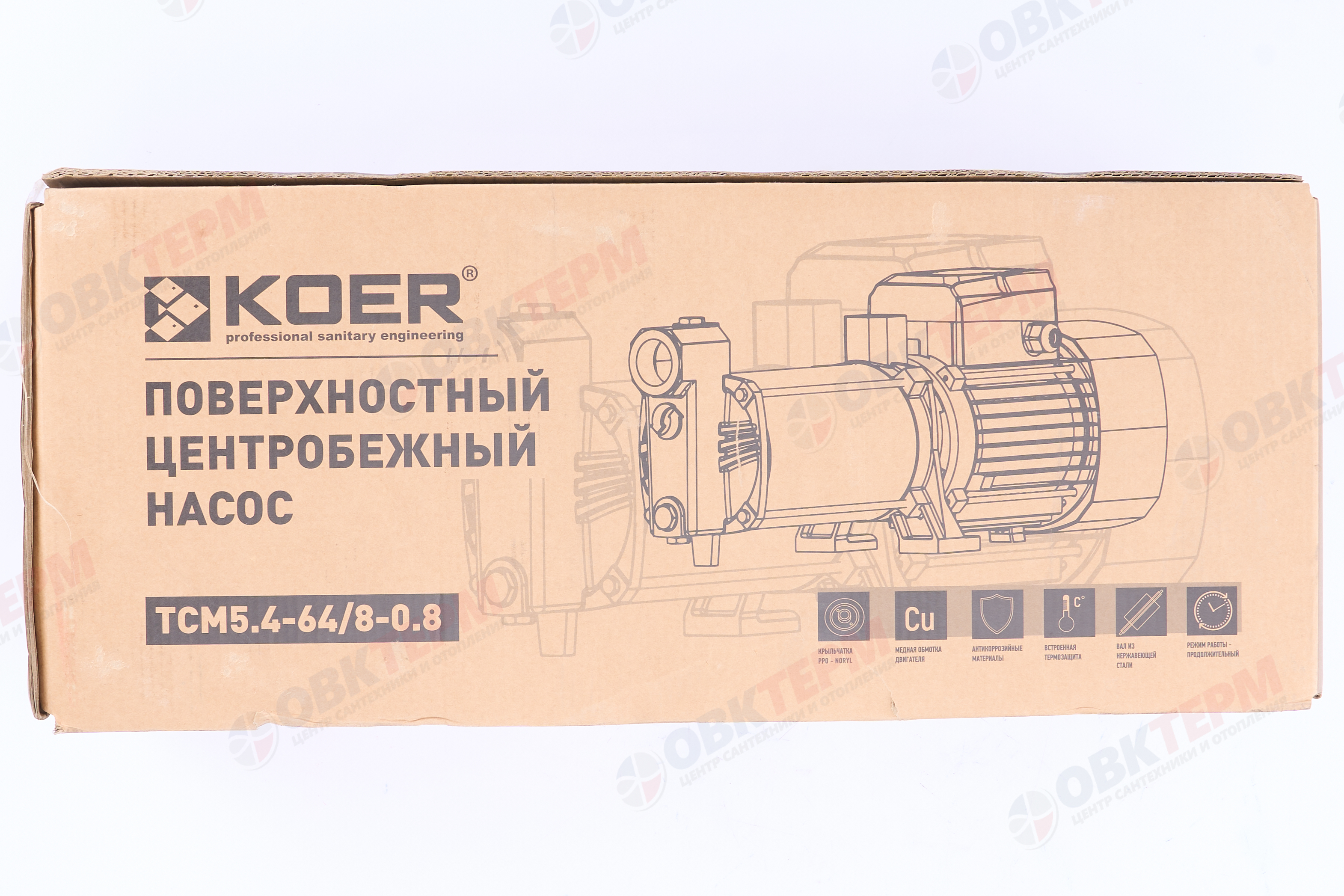 Насос многоступенчатый TCM5.4-64/8-0.8 KOER (0,8кВт/100л/мин/64м.) - миниатюра №6