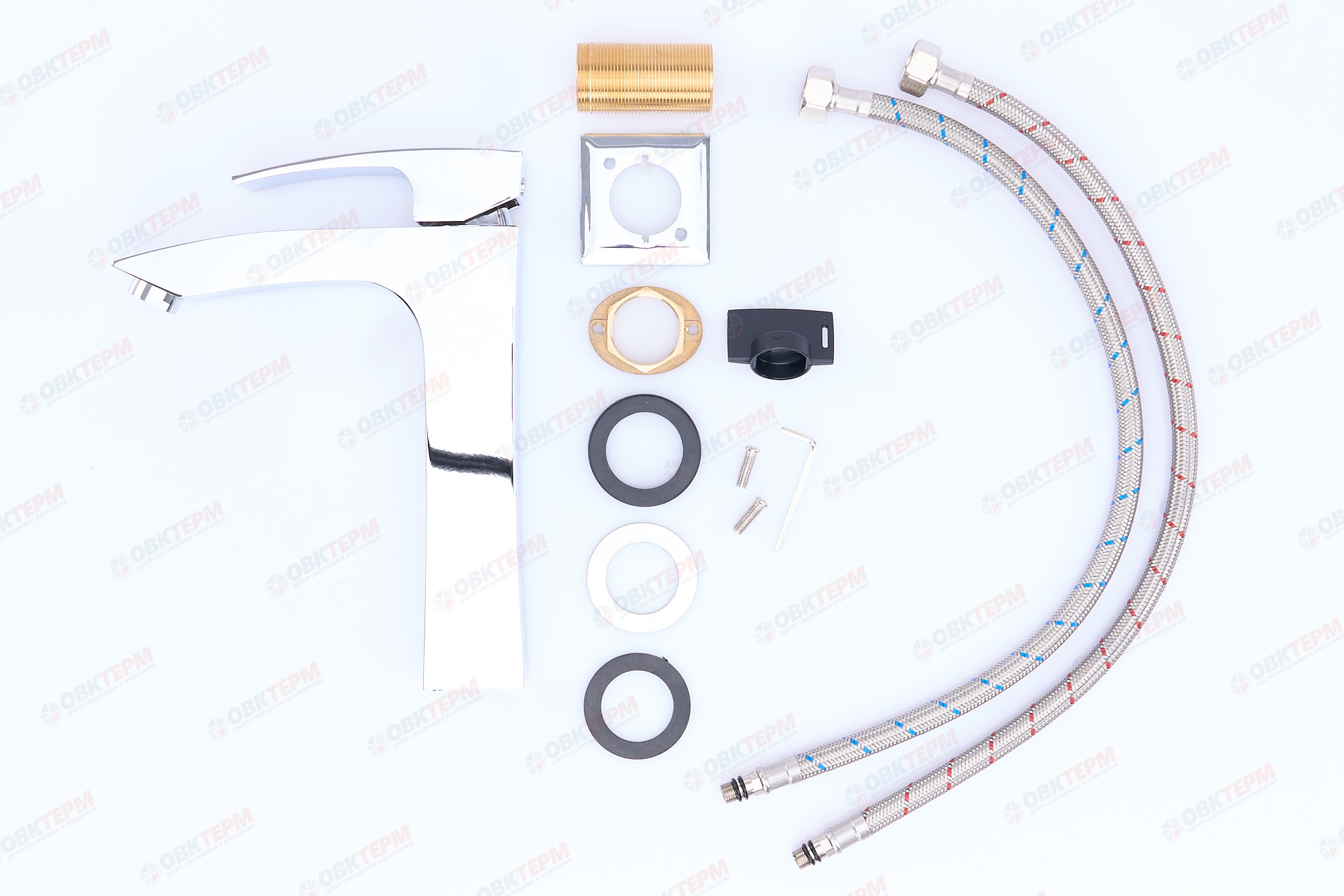 Смеситель д/раковины GAPPO G1007-72 латунь /хром /высокий /Ø35 /на гайке - миниатюра №4