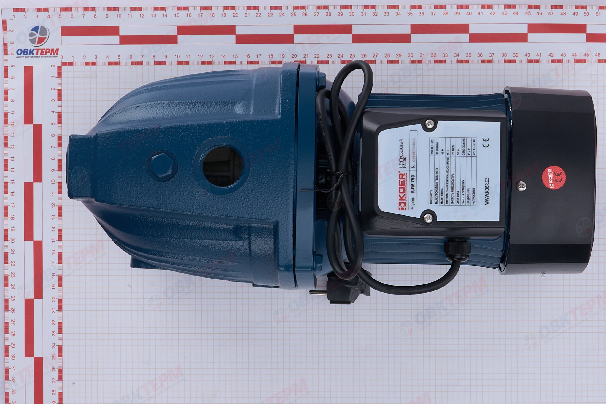 Насос центробежный  KJW  750 KOER (0,75кВт/90л.м./46м.) - миниатюра №10