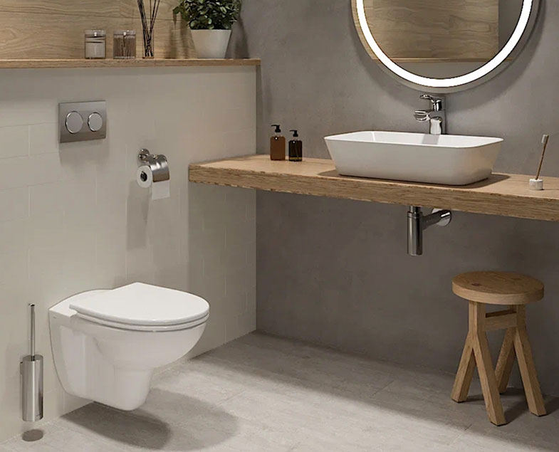 Комплект унитаза с инсталляц. VitrA Normus 9842B003-7206 с сиденьем SC и хром клавишей смыва - Изображение №3