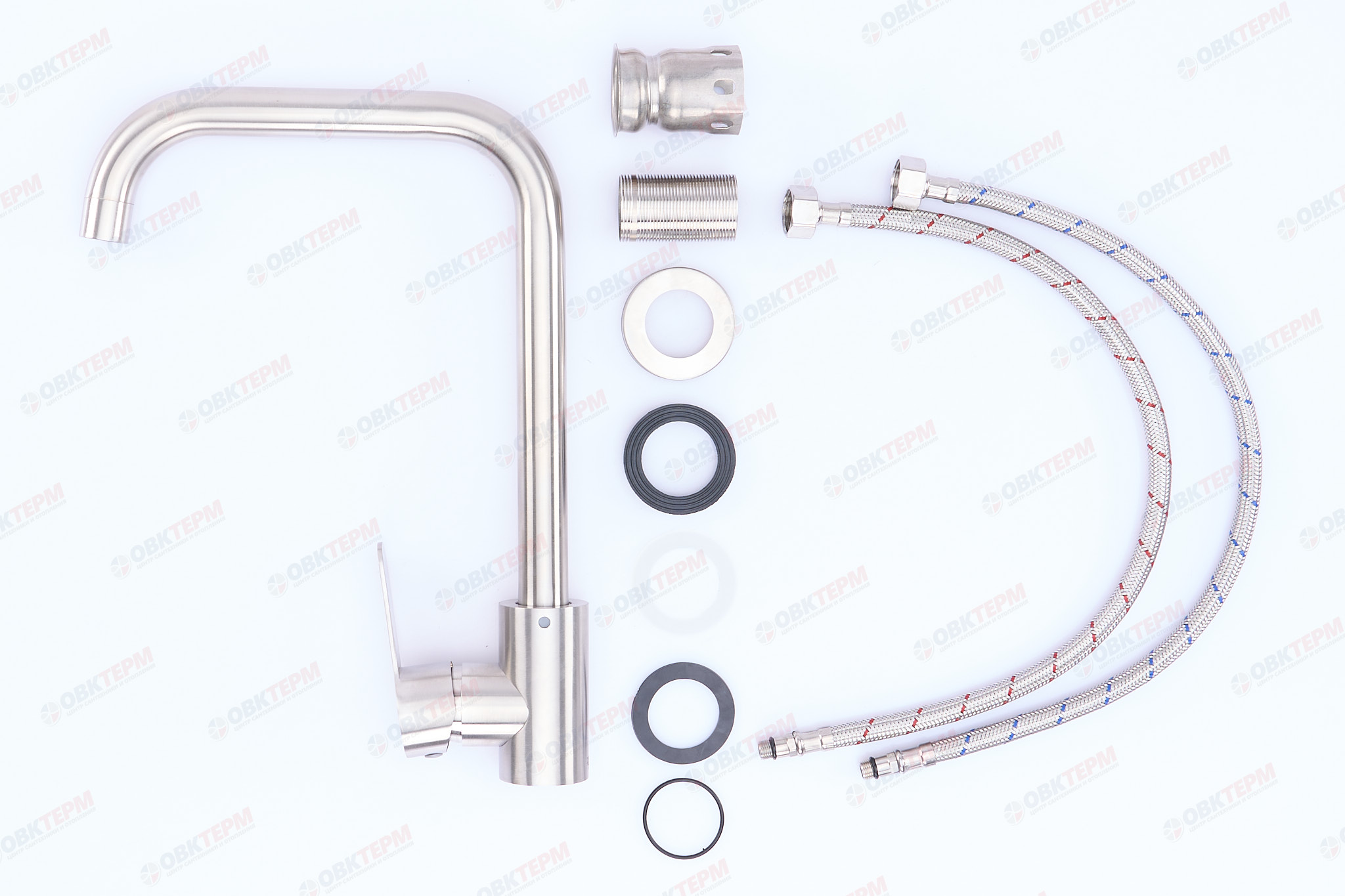 Смеситель д/кухни нерж/сталь ZERIX DAX-011G 10 шт/ящ - миниатюра №3