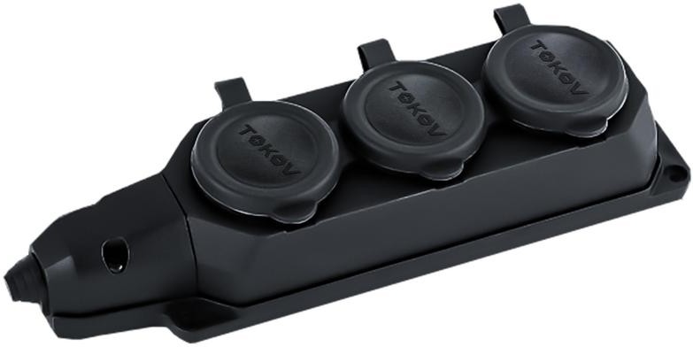 Колодка удлинителя 3-м 16А с заземл. каучук TOKOV ELECTRIC TKE-C05-KK3-Z - Изображение №1