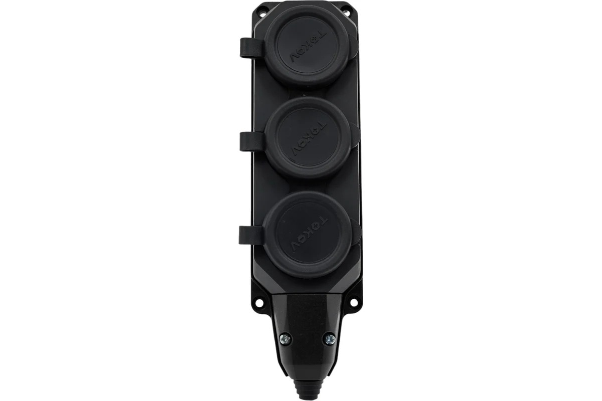 Колодка удлинителя 3-м 16А с заземл. каучук TOKOV ELECTRIC TKE-C05-KK3-Z - Изображение №3