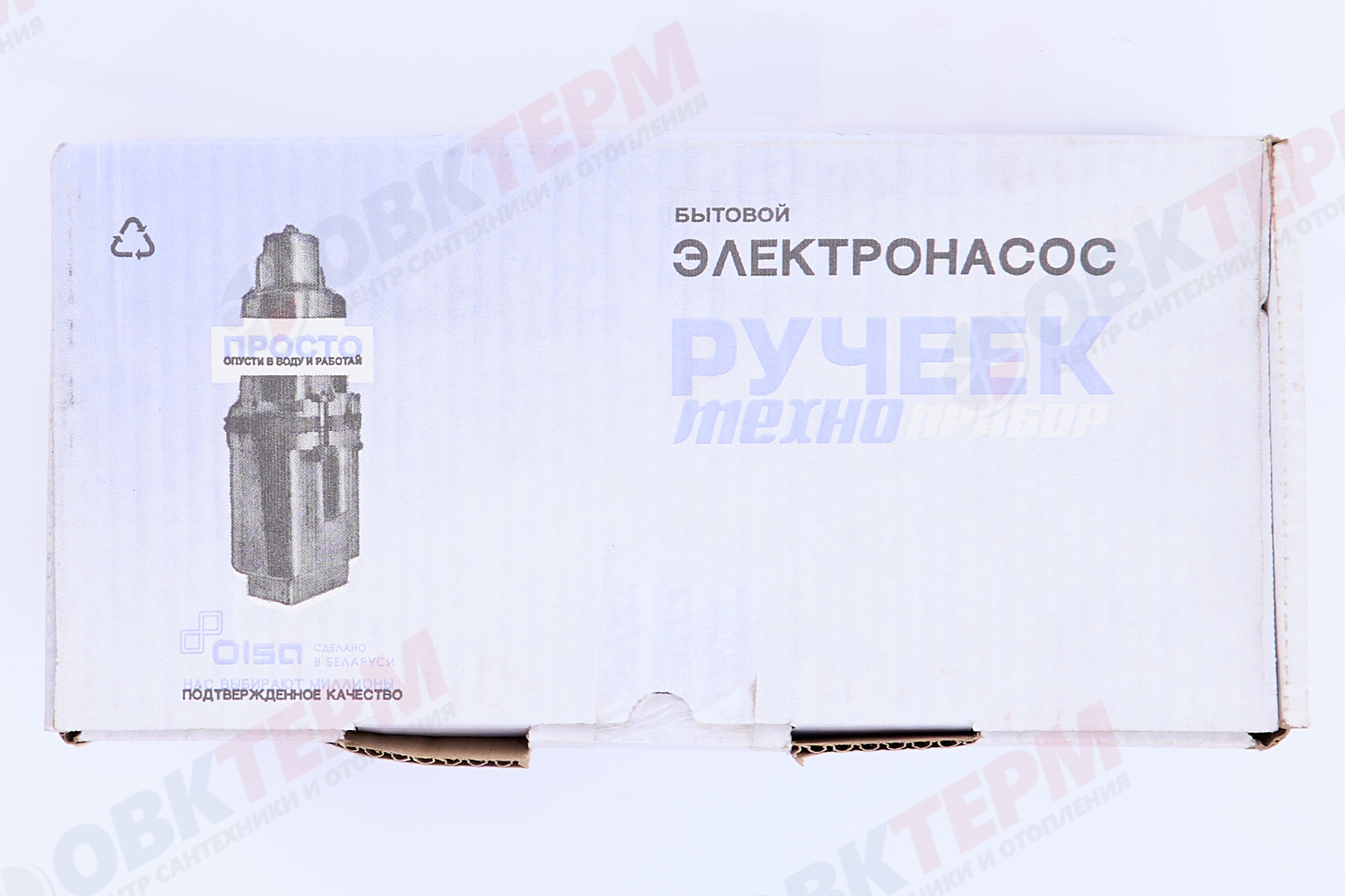 Насос Ручеек-Техноприбор 40метров кабл. (верхний забор, алюм, ТУ 18С) ОРИГИНАЛ (0,28кВт/18л.м./60м.) - миниатюра №8