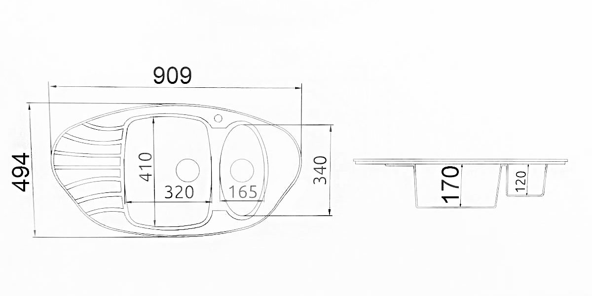 Мойка  УКМ 91-50 SGA-210  олово  Fosto - Изображение №2