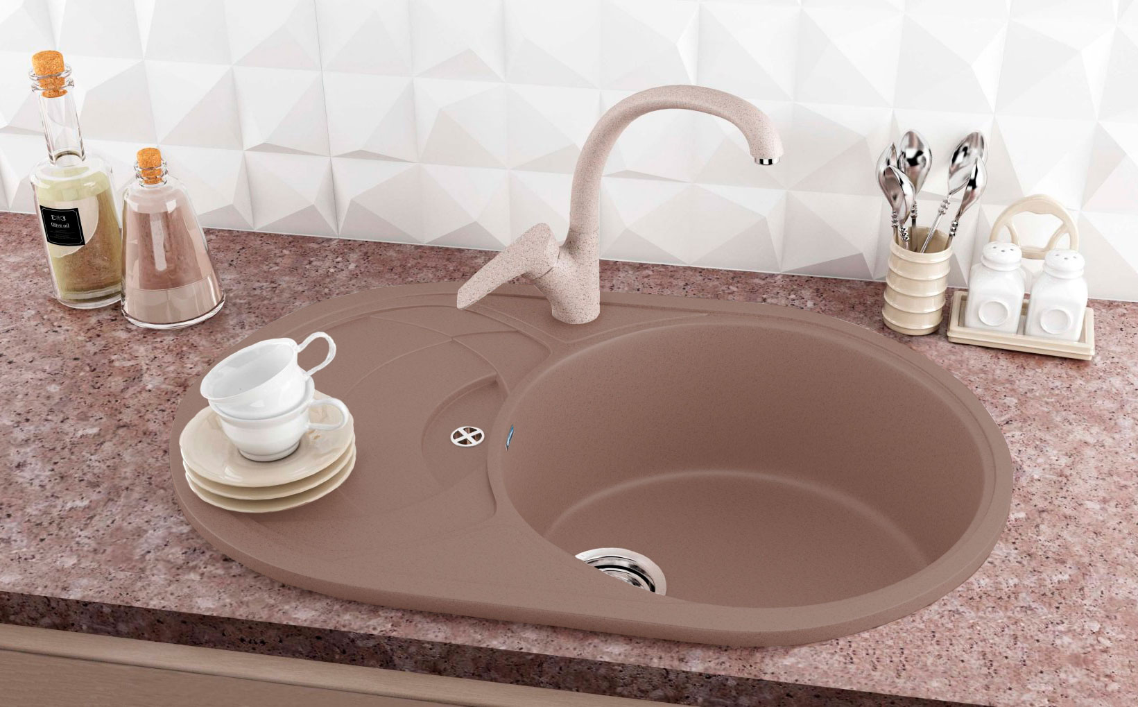 Мойка Ulgran U - 110 - 307 (терракот) 775 х 500 mm - миниатюра №3