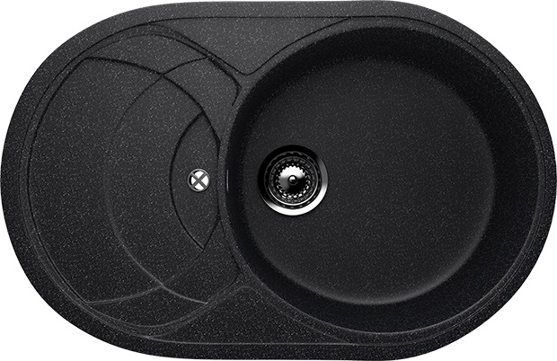 Мойка Ulgran U - 110 - 308 (черный) 775 х 500 mm - изображение №1