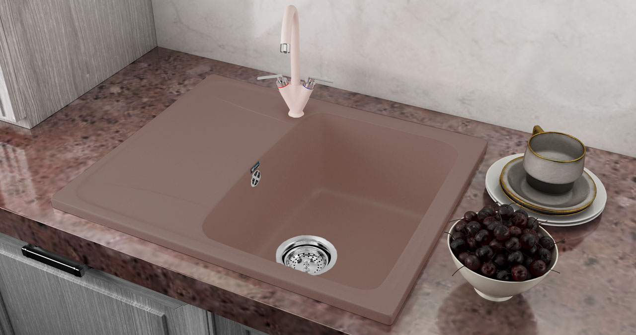 Мойка прямоугольная Ulgran U - 201 - 307 (терракот) 580*470мм - миниатюра №3