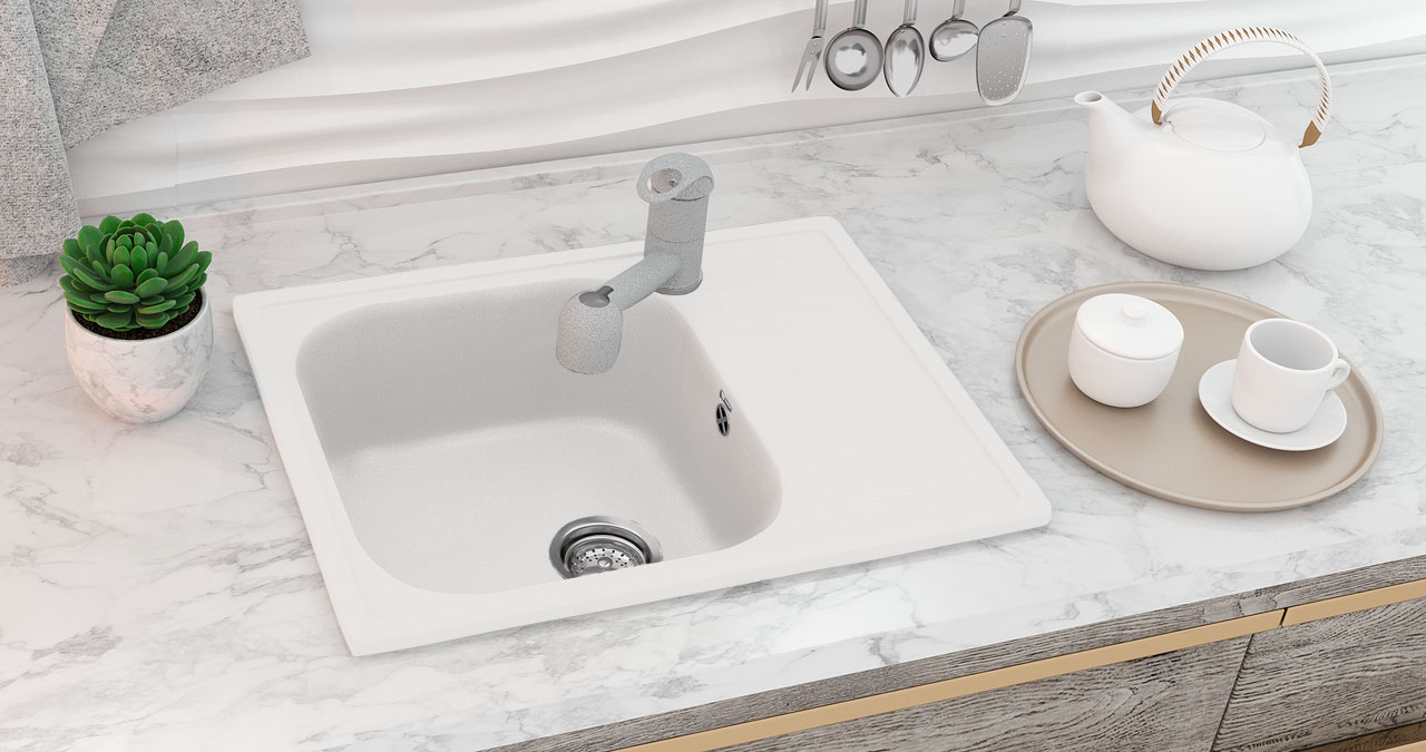 Мойка прямоугольная Ulgran U - 202 - 331 (белый) 640*490мм - миниатюра №3