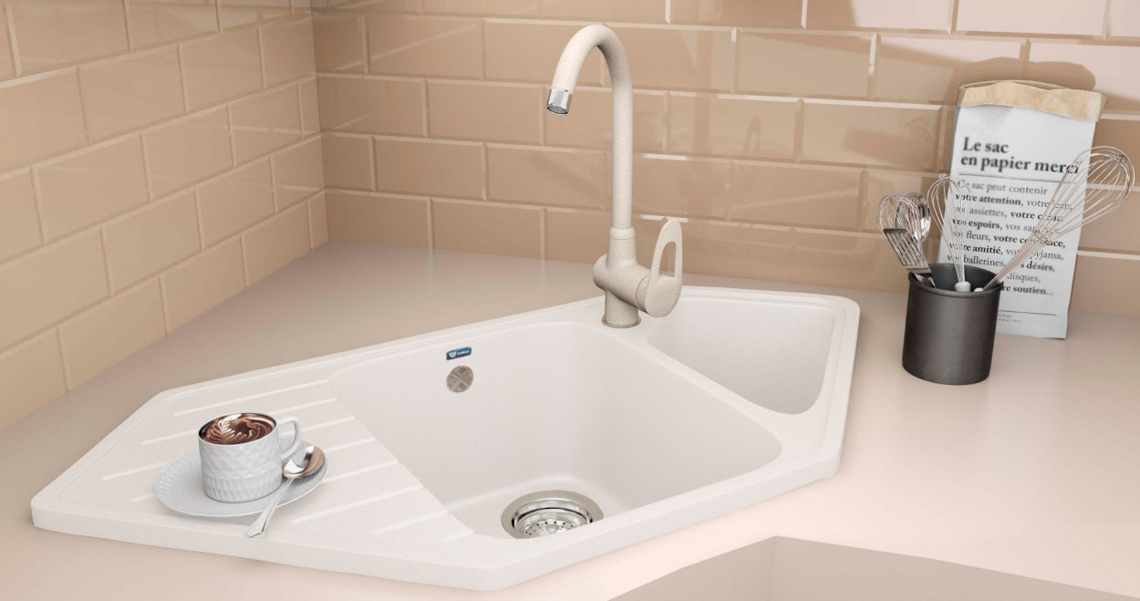 Мойка Ulgran U - 409 - 331 (белый) 970 х 500 mm - миниатюра №3