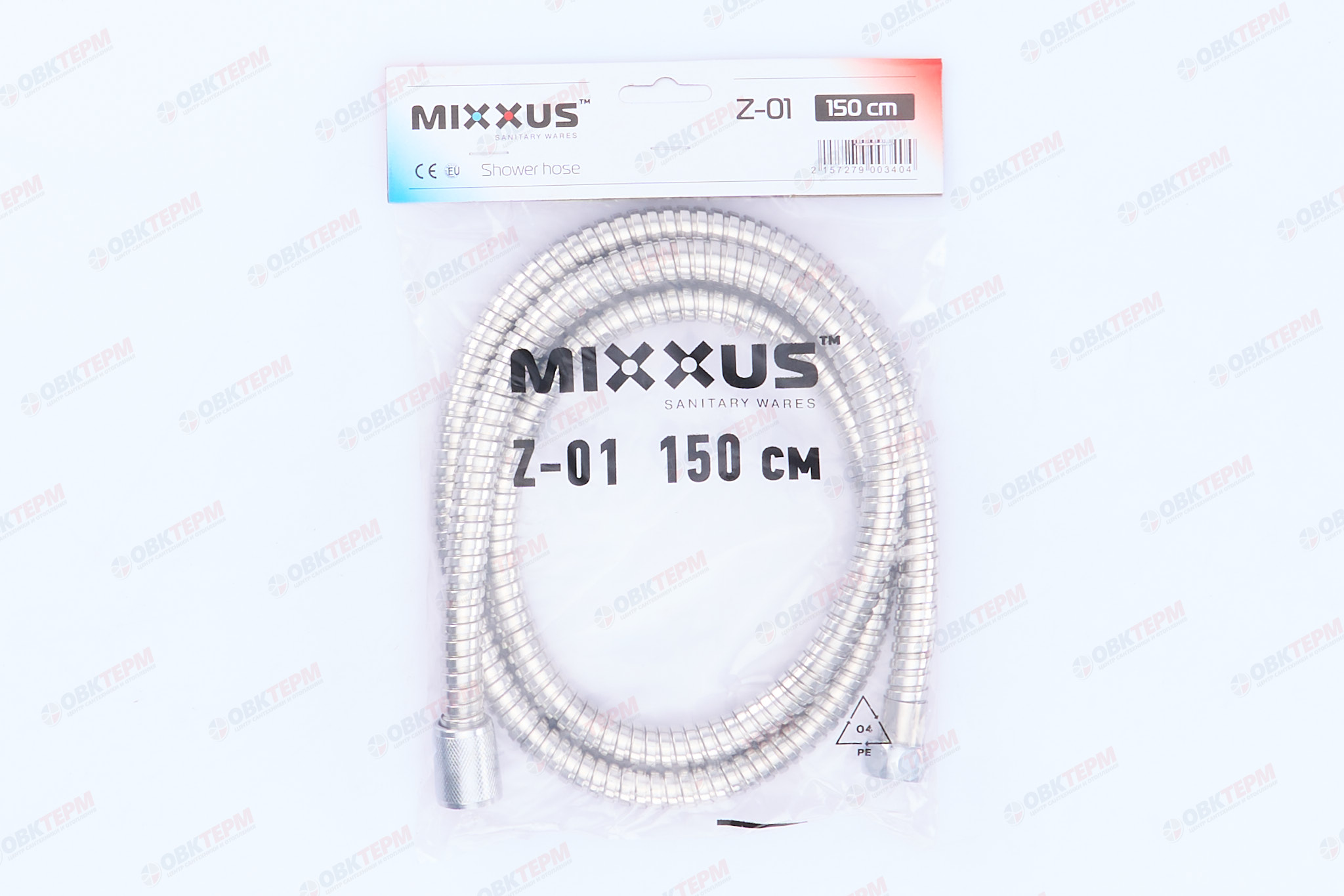 Шланг д/душа MIXXUS Chr.Z01 хром /150см /металл (50 шт/ящ) - Изображение №4