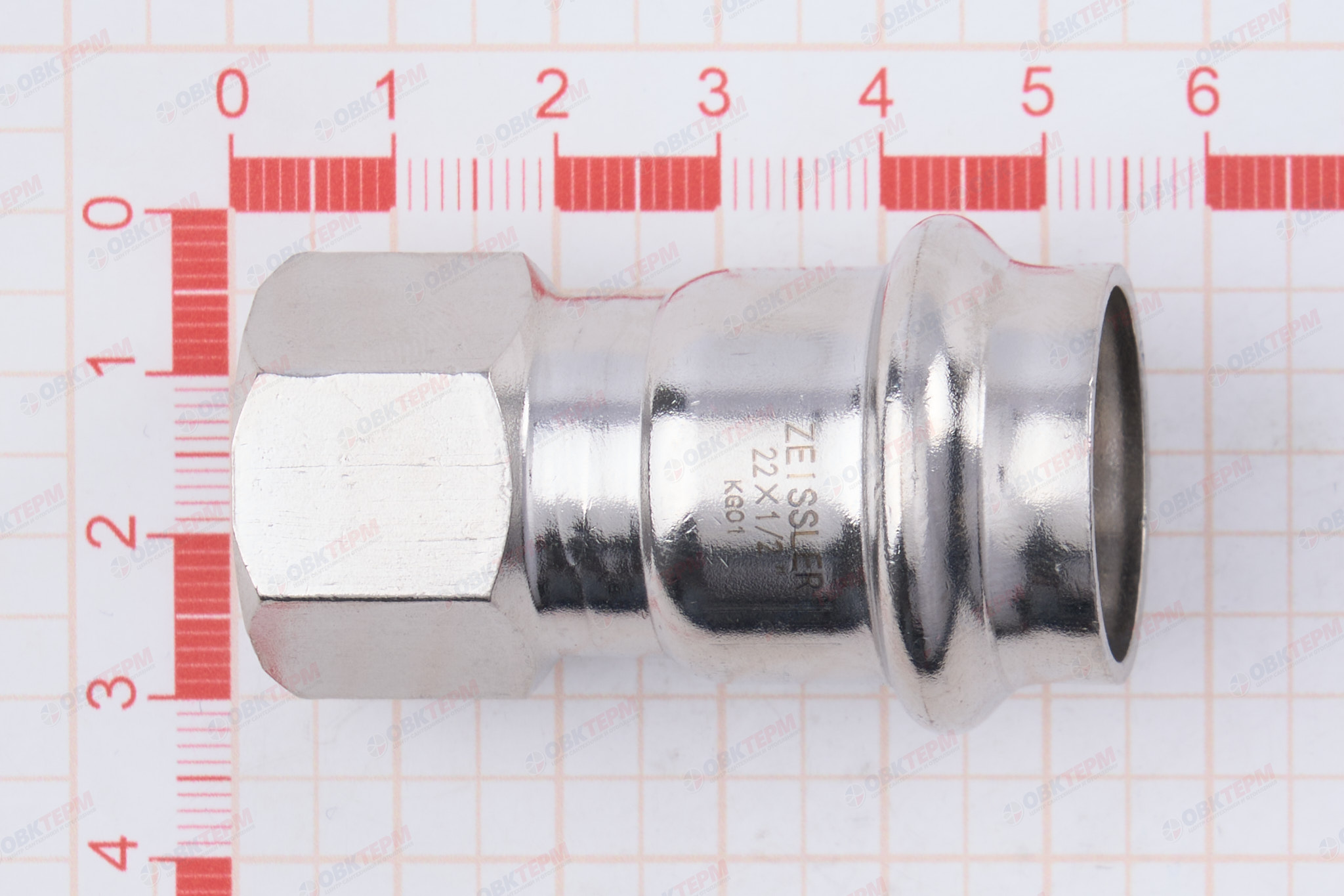 Муфта пресс из нерж.ст.  22 х 1/2"В   TIM  (130/5) - Изображение №5