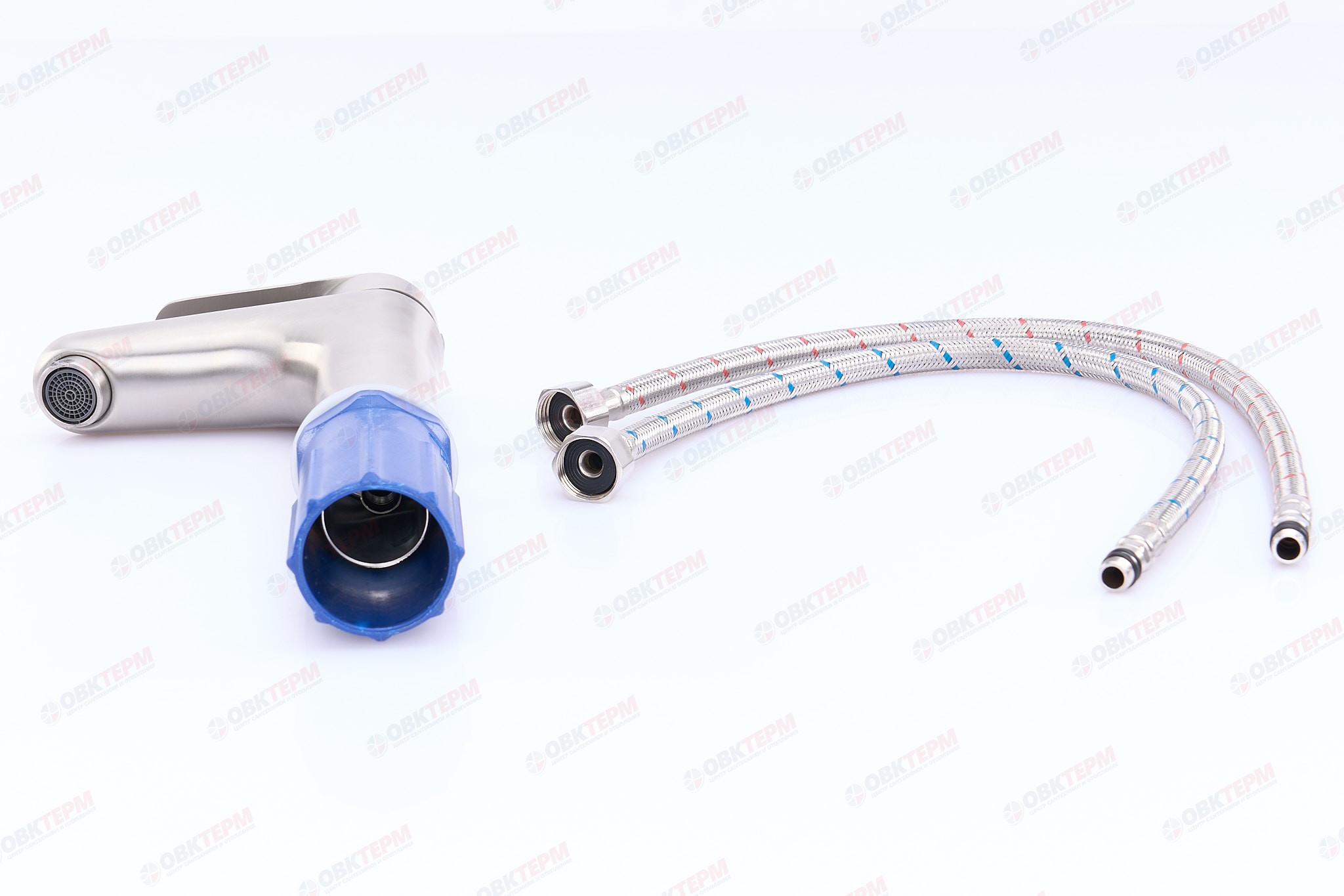 Смеситель д/умывальника нерж/сталь FRAP F1048   (катридж 35мм, на ГАЙКЕ) - миниатюра №5