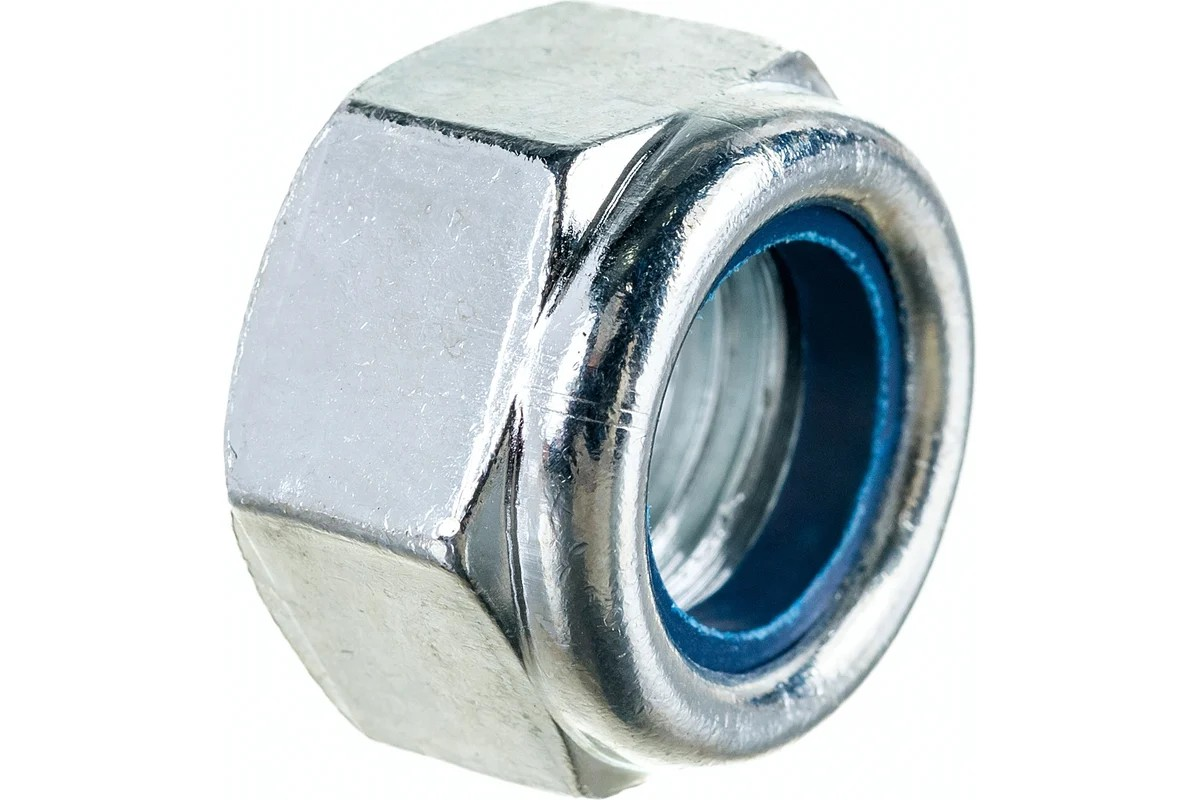Гайка шестигранная М16.0 кл.пр. 6 (DIN985) Р (самостоп.) (уп. 2 шт.) Металвис - Изображение №3