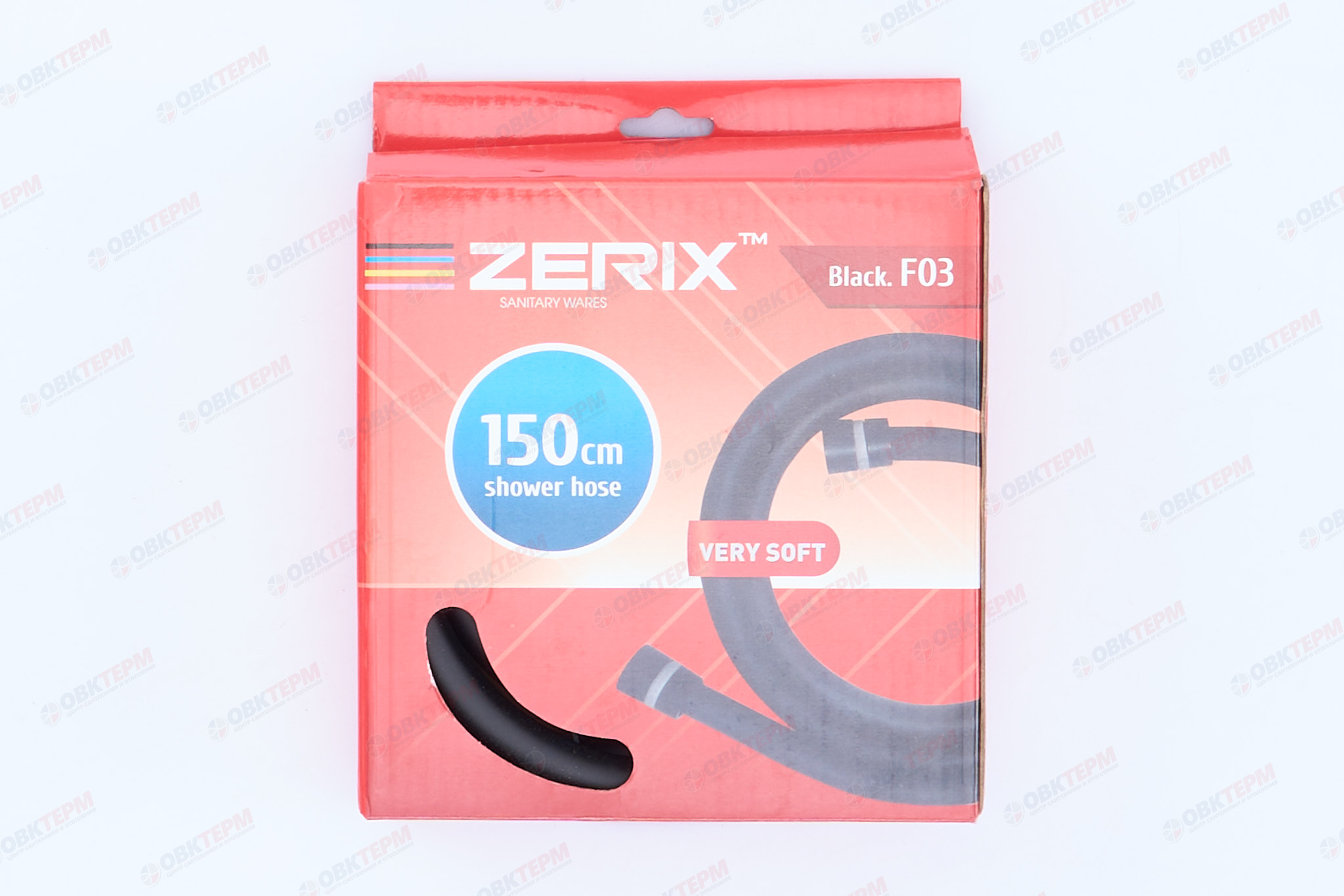 Шланг д/душа ZERIX BLACK.F03 150см силиконовый (48 шт/ящ) - миниатюра №4