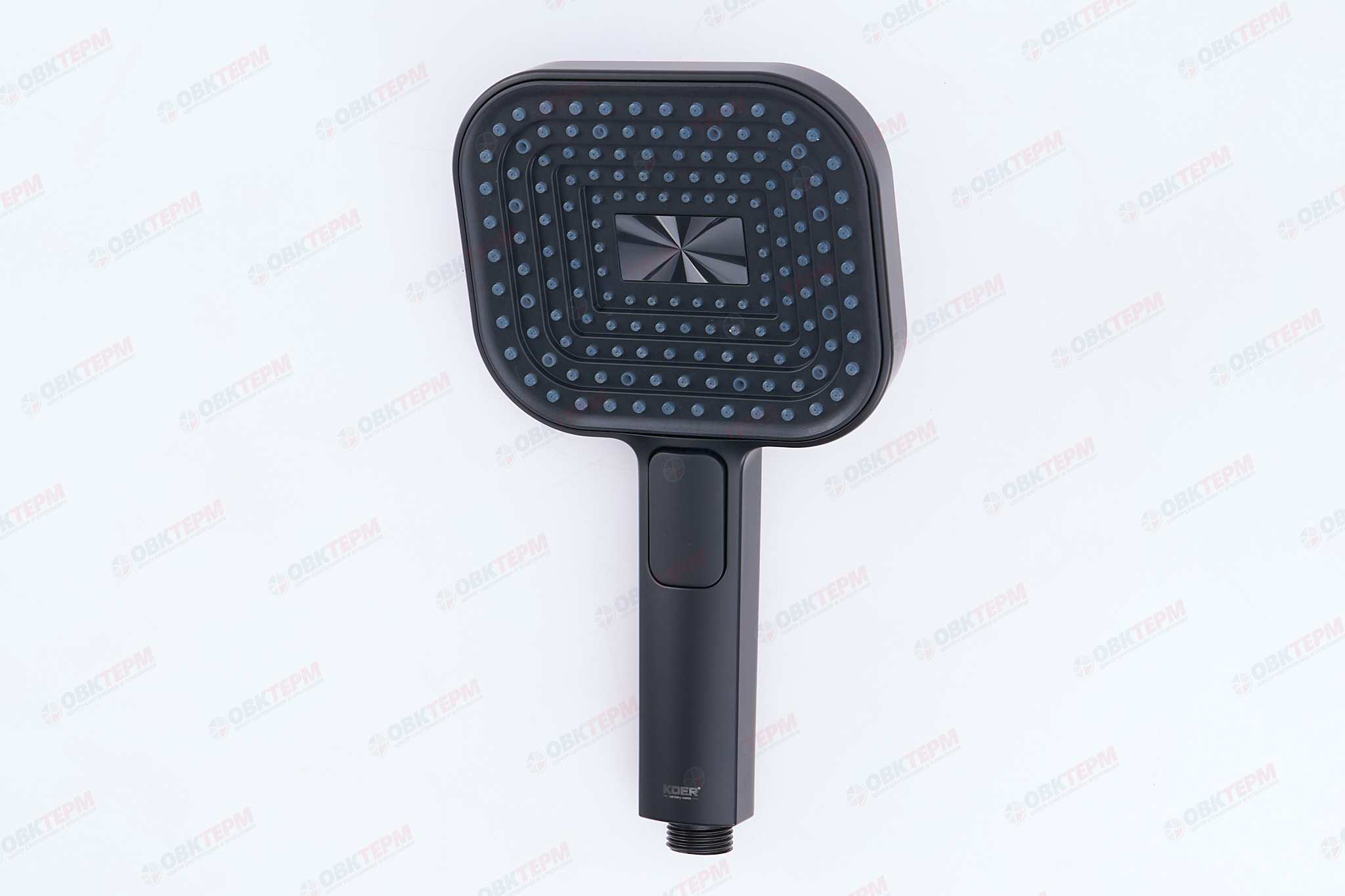 Лейка д/душа ручная KOER KP-0404-05 (3 режима, цвет ЧЕРНЫЙ) 135*115мм (30 шт/ящ) - Изображение №1