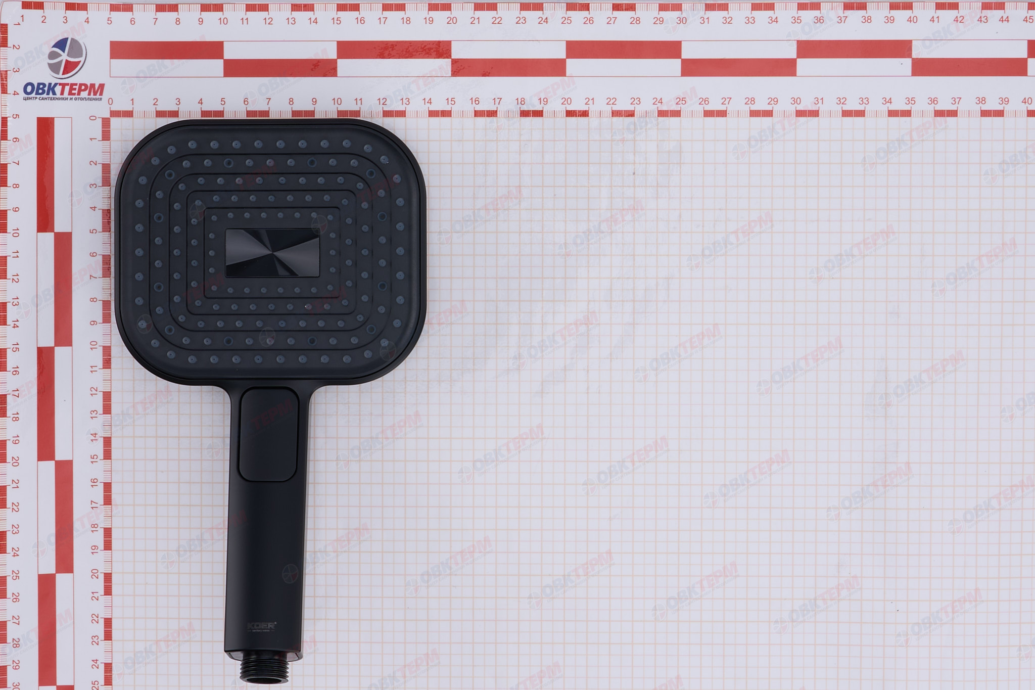 Лейка д/душа ручная KOER KP-0404-05 (3 режима, цвет ЧЕРНЫЙ) 135*115мм (30 шт/ящ) - Изображение №5