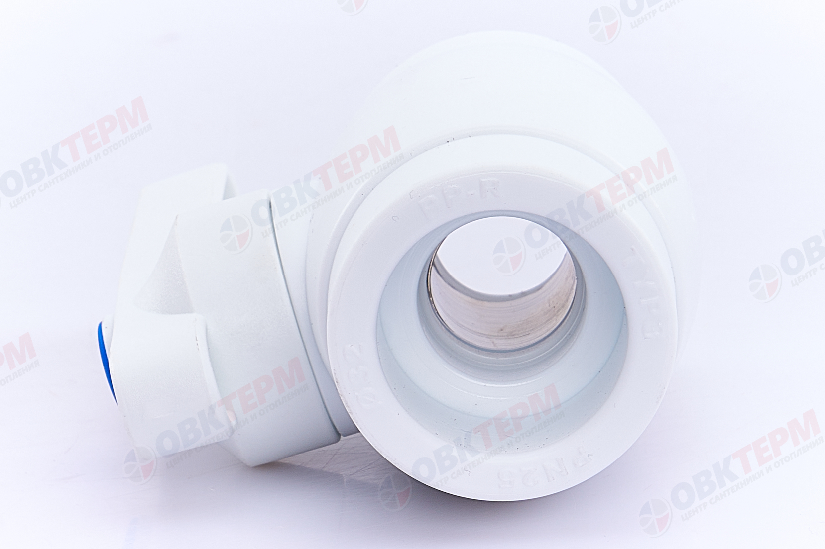 Кран пластиковый шаровый  32  (латунный  шар)  стандарт  БЕЛЫЙ PP-R   (RTP)    (20/1) - Изображение №4