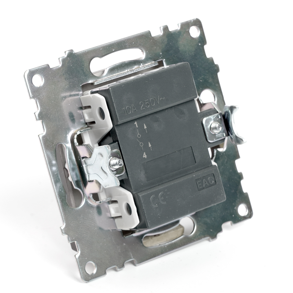 Переключатель 1-клавишный (механизм), 250В, 10А, STEKKER серия Катрин, шоколад - миниатюра №6