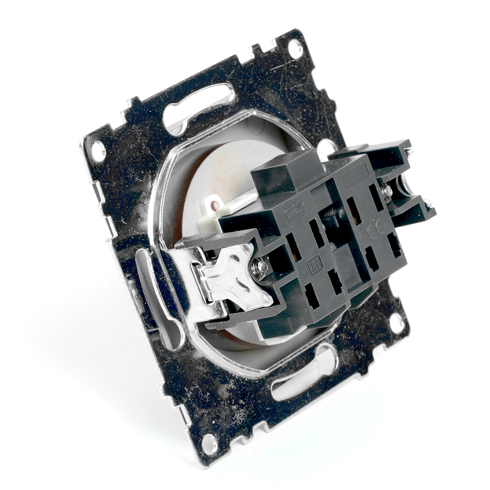 Розетка 1-местная с защит. шторкой (механизм) б/з, 10А, STEKKER серия Катрин, GLS10-7109-04, шоколад - миниатюра №7