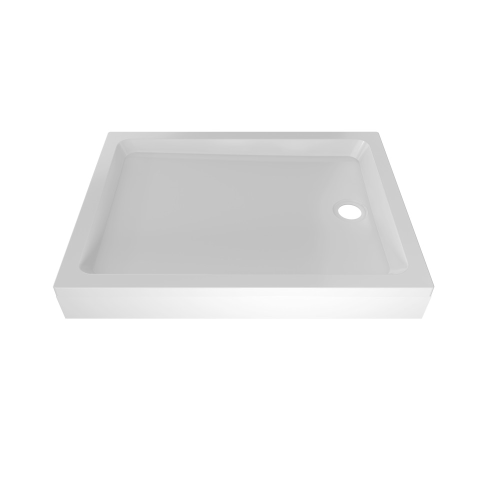 Акриловый - поддон ПД46      100*80*17 низкий прямоугольник (в сборе экран+каркас,БЕЗ СИФОНА) - Изображение №1