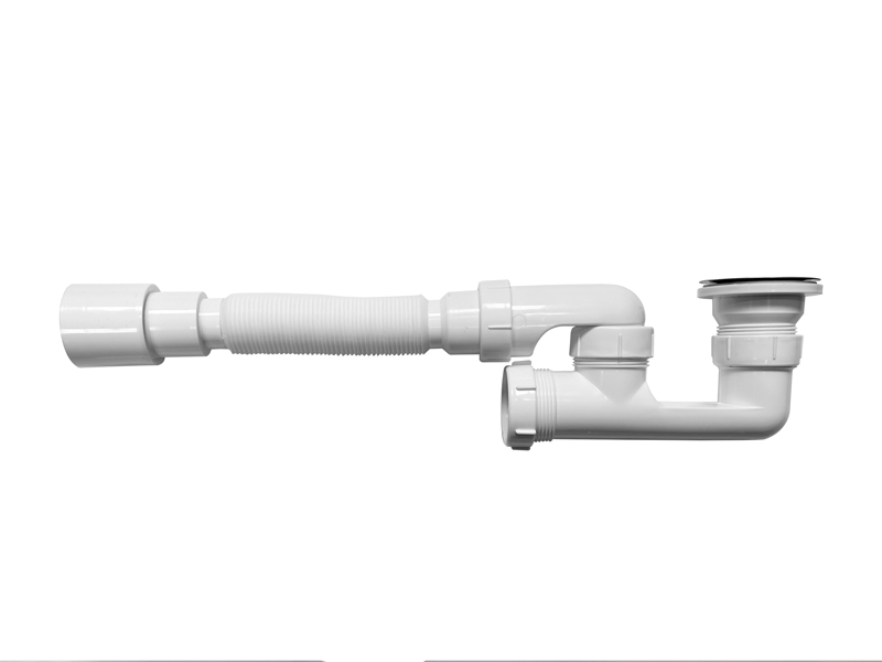 Санпласт сифон для душ поддона ALFA с гибкой трубой (1 1/2"-40/50)   (1/30шт) - Изображение №1