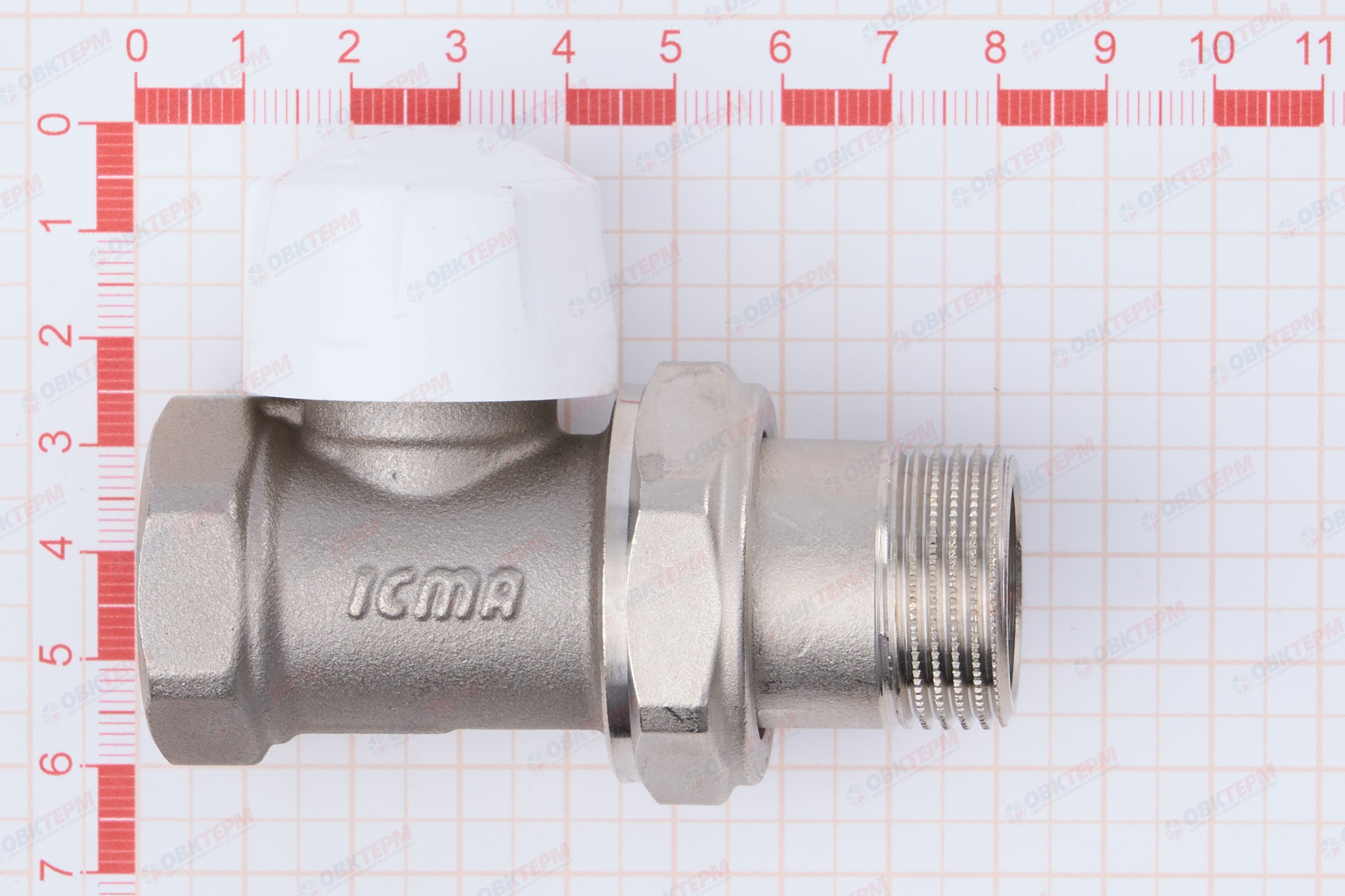 Клапан под термоголовку прямой 3/4  ICMA 765        (50) - миниатюра №6
