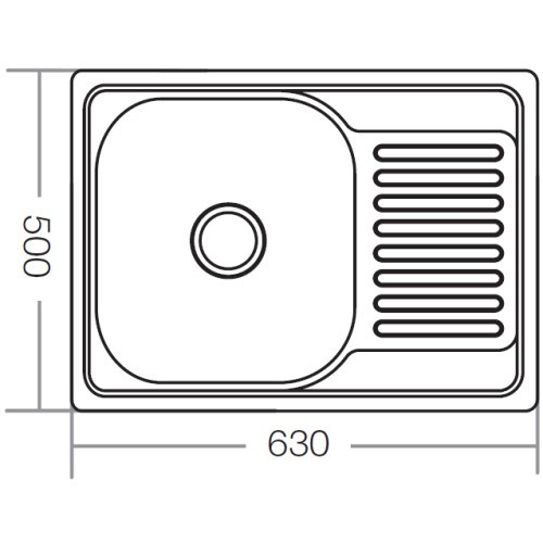ZERIX мойка Z6350-08-180E (SATIN) ВРЕЗНАЯ /сифон (10шт/ящ) - миниатюра №2