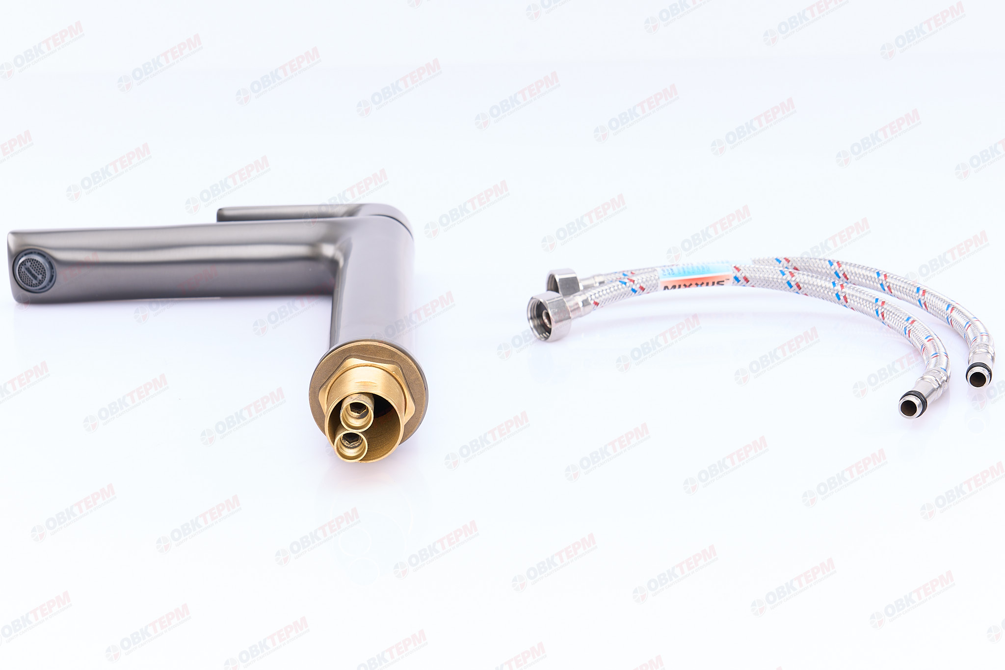 Смеситель д/умывальника MIXXUS PREMIUM ALEX 001 HIGH GRAPHITE (ф35мм) (10шт/ящ) - Изображение №4