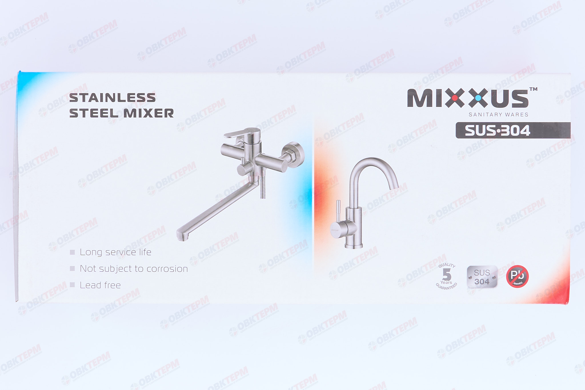Смеситель д/ванны нерж/сталь MIXXUS AVA 006  (EURO) Ø40 (20 шт/ящ) - Изображение №5