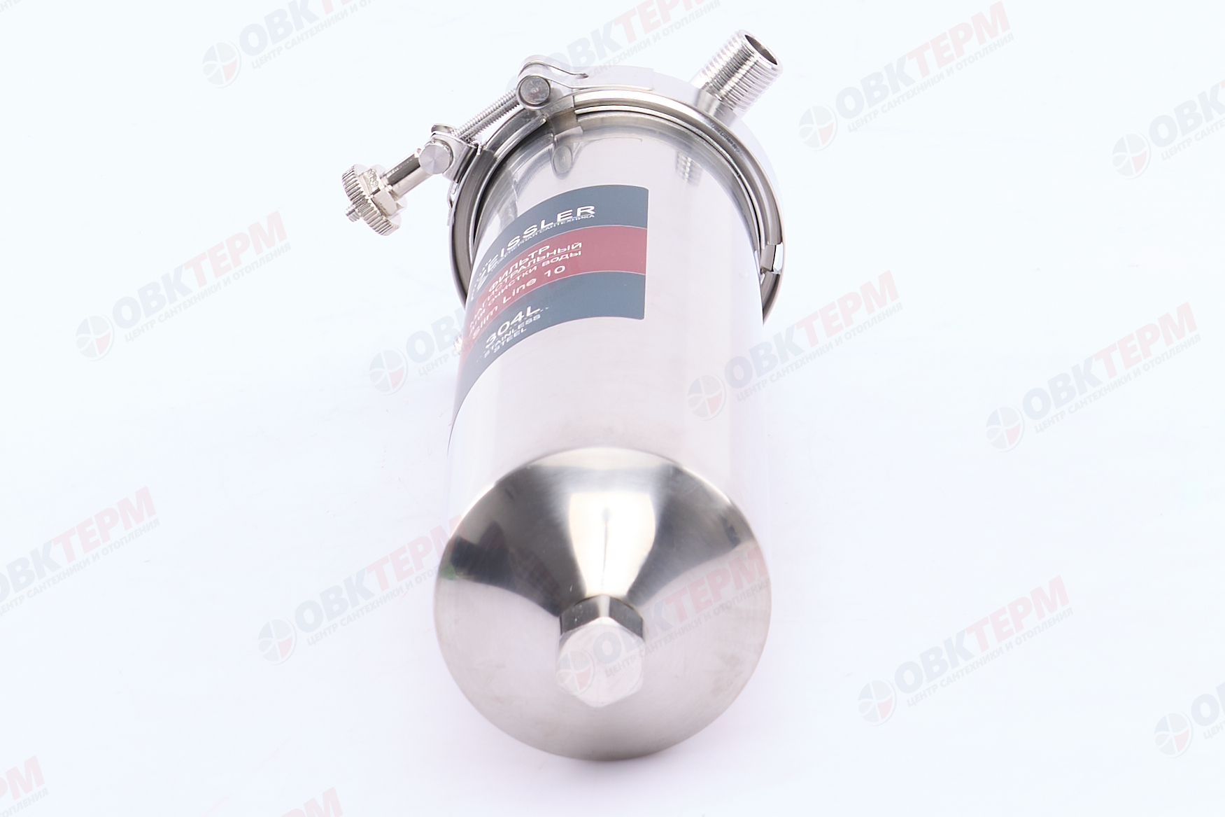 Колба из нержавеющей стали 10"Slim Line  1/2" (ZEISSLER) (картридж ПП 20/10 Мкм) - Изображение №5