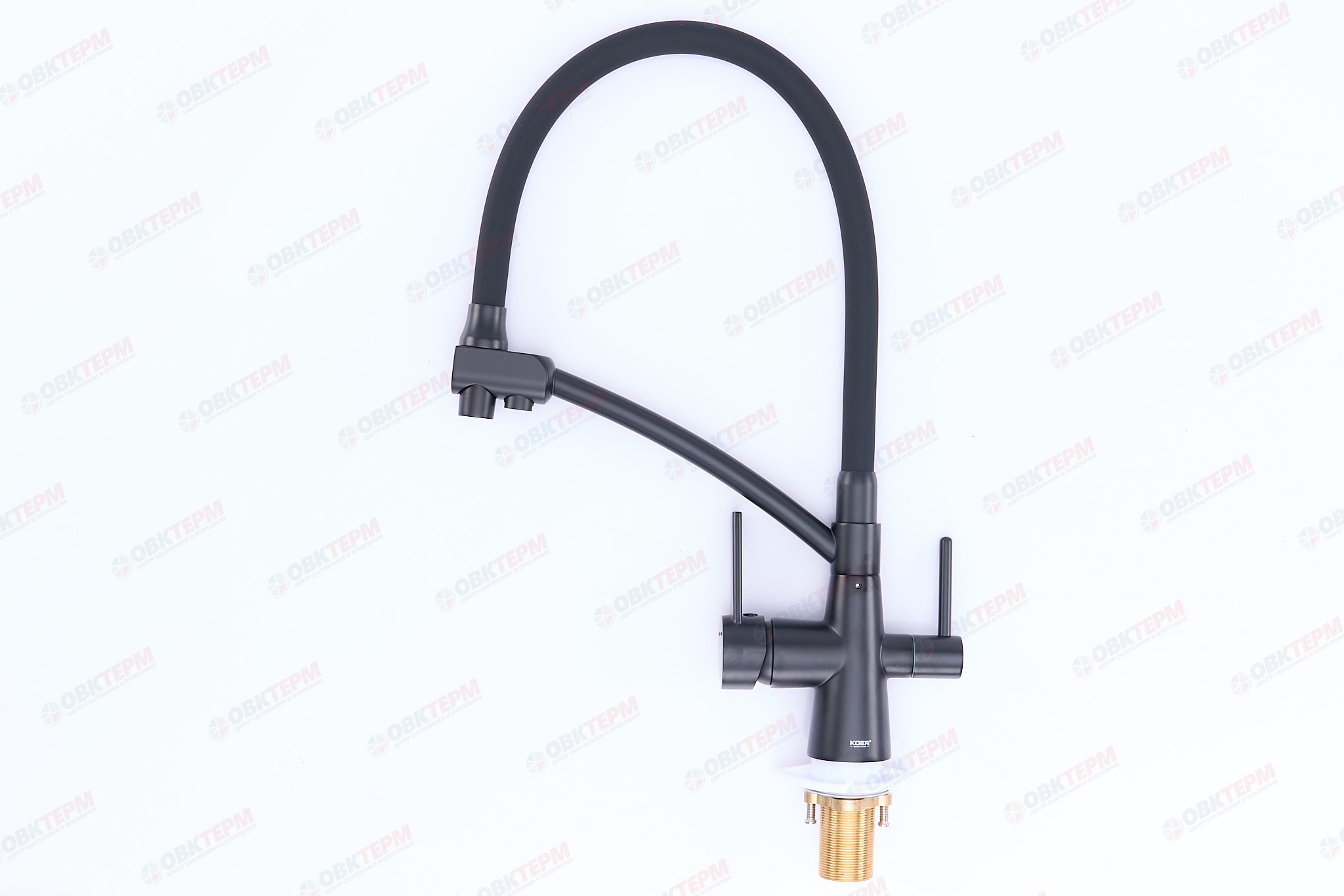 Смеситель д/кухни под ФИЛЬТР KOER KB-72003-05 (Цвет черный+силик.излив черный) (8шт/ящ) - миниатюра №2