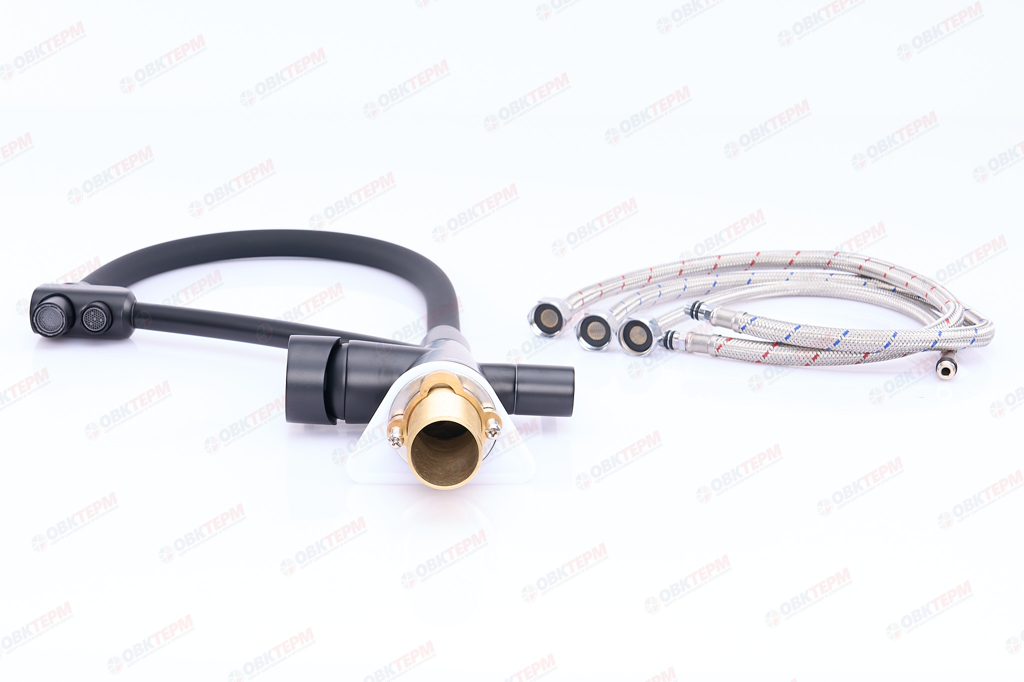 Смеситель д/кухни под ФИЛЬТР KOER KB-72003-05 (Цвет черный+силик.излив черный) (8шт/ящ) - миниатюра №4