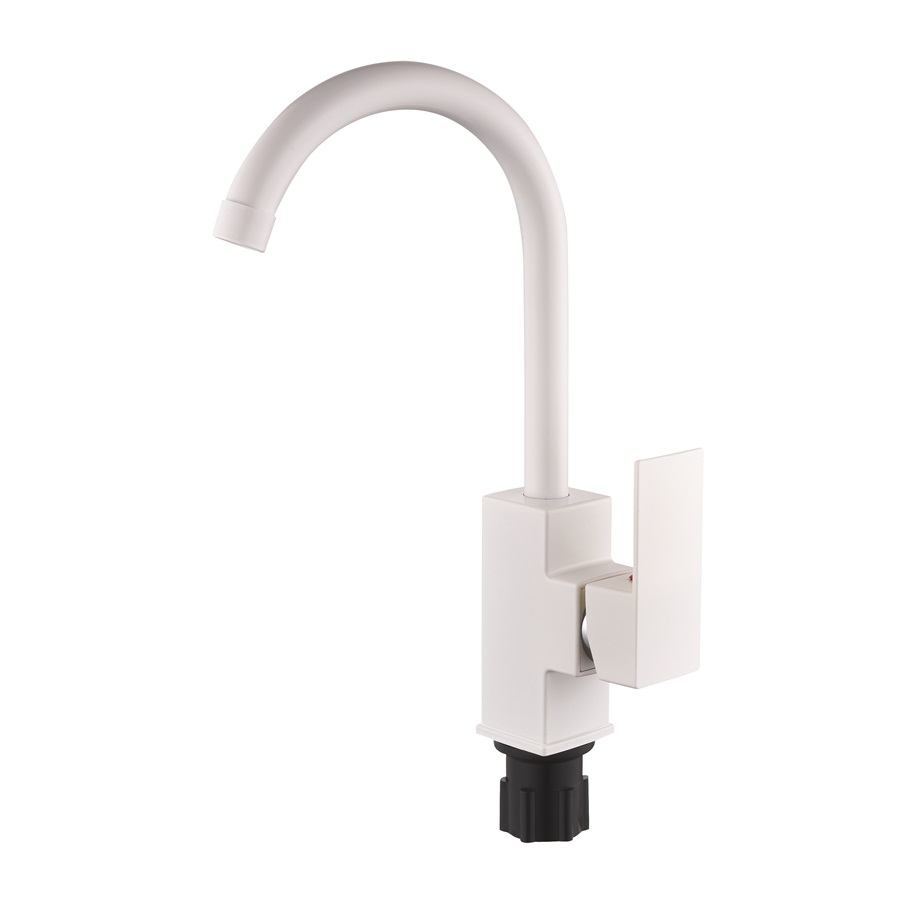 Смеситель д/кухни PLAMIX KUBUS-011 SET White (с подводкой) (20 шт/ящ) - Изображение №1