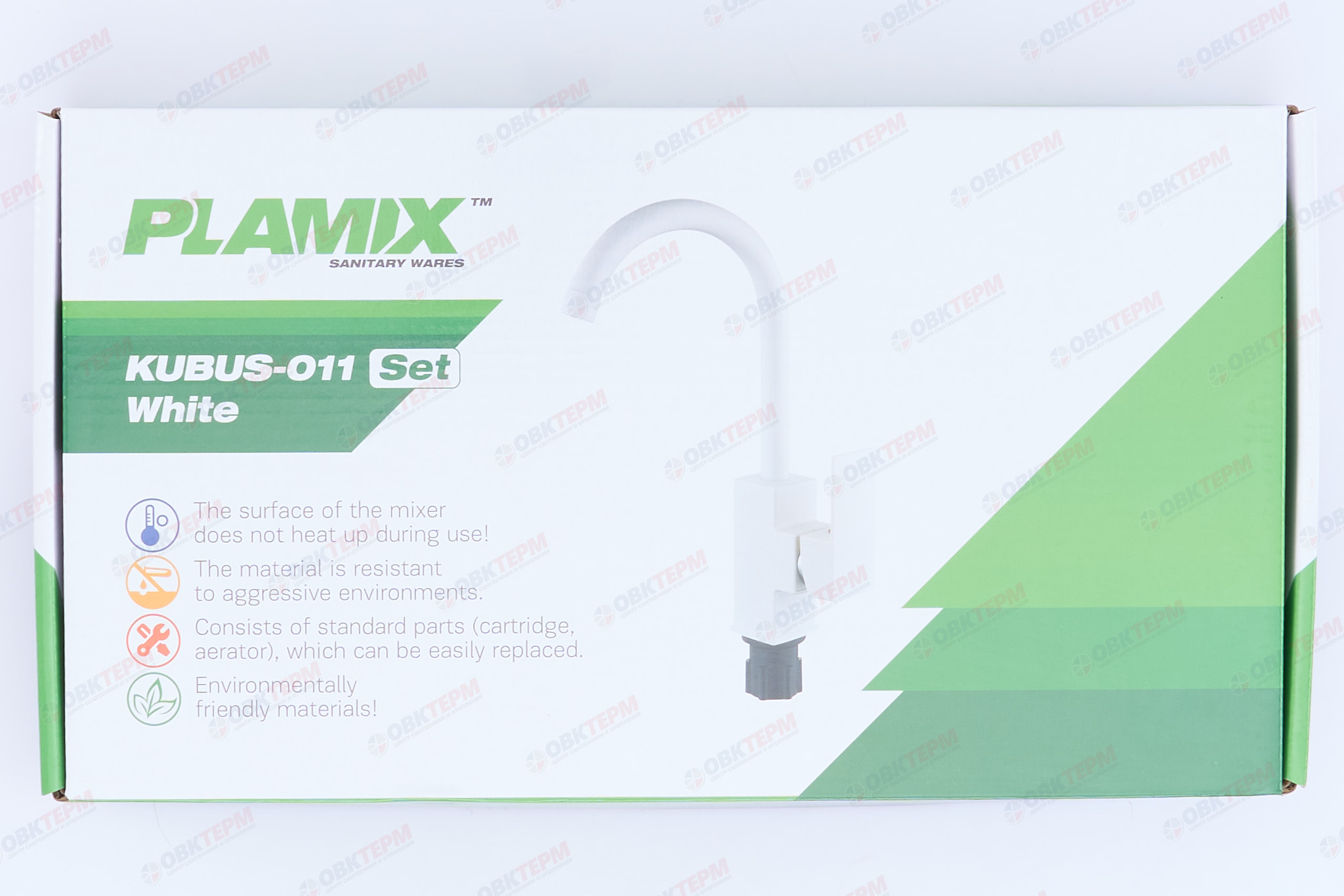 Смеситель д/кухни PLAMIX KUBUS-011 SET White (с подводкой) (20 шт/ящ) - миниатюра №9