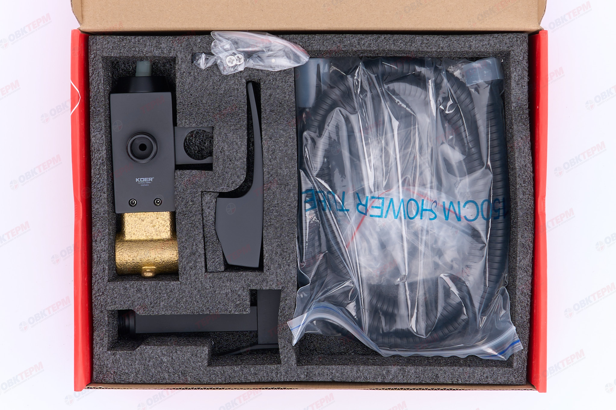 Смеситель с гигиеническим душем KOER KB-23007-05 латунь (Цвет черный) (8шт/ящ) - миниатюра №5