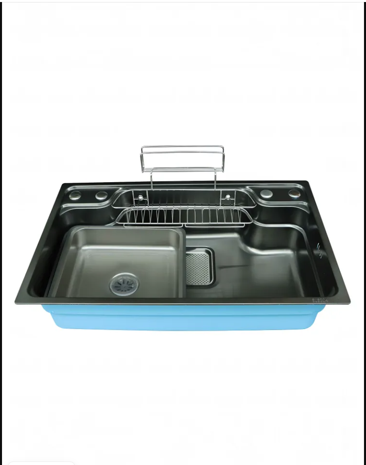 Мойка DIKALAN KN784808 / SUS-304; Размер 780*480*220; Цвет - Черный - Изображение №3