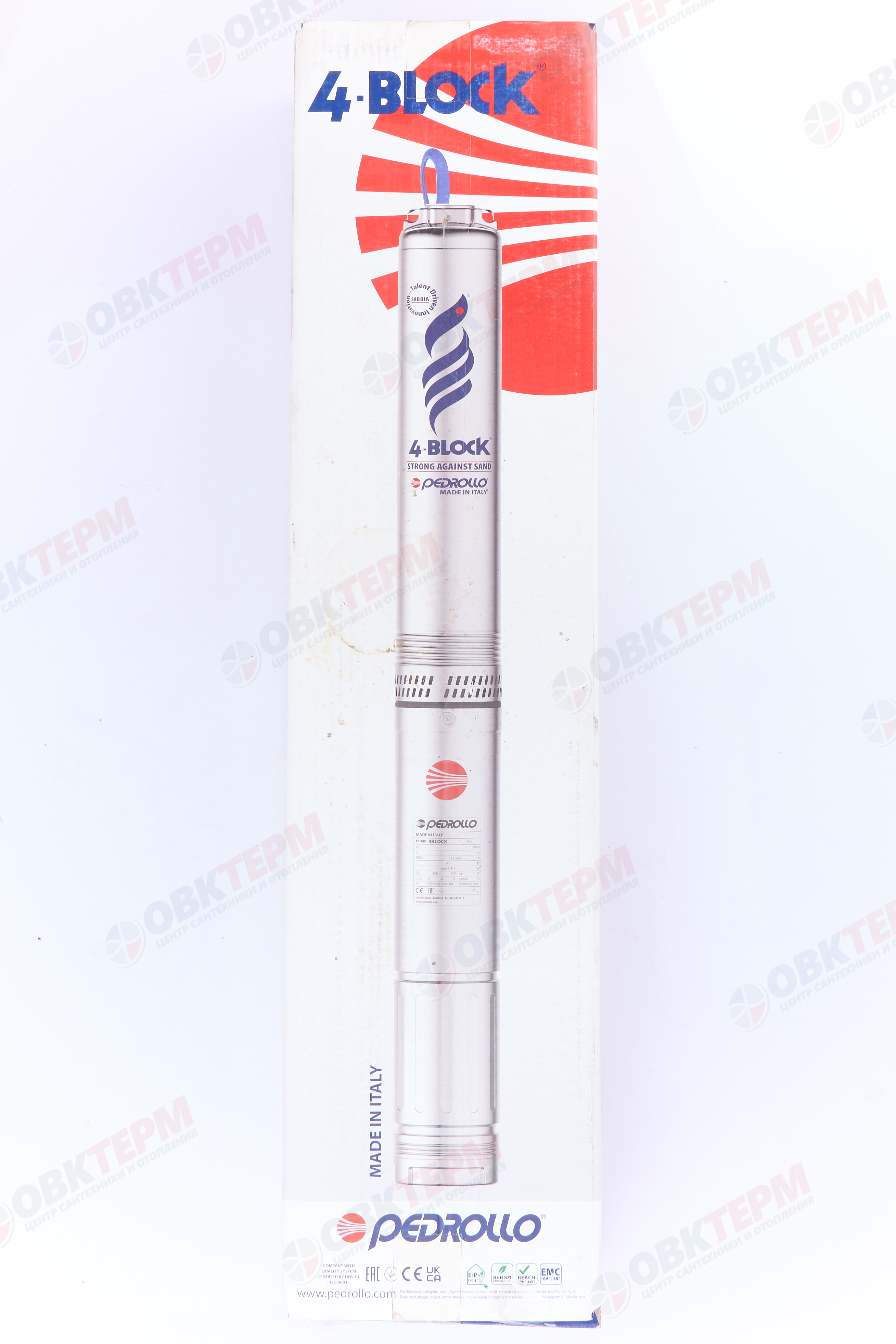 Насос погружной 4BLOCKm 4/13 Pedrollo   (1,1кВт/100л.м./90м.)  мКф - Изображение №5