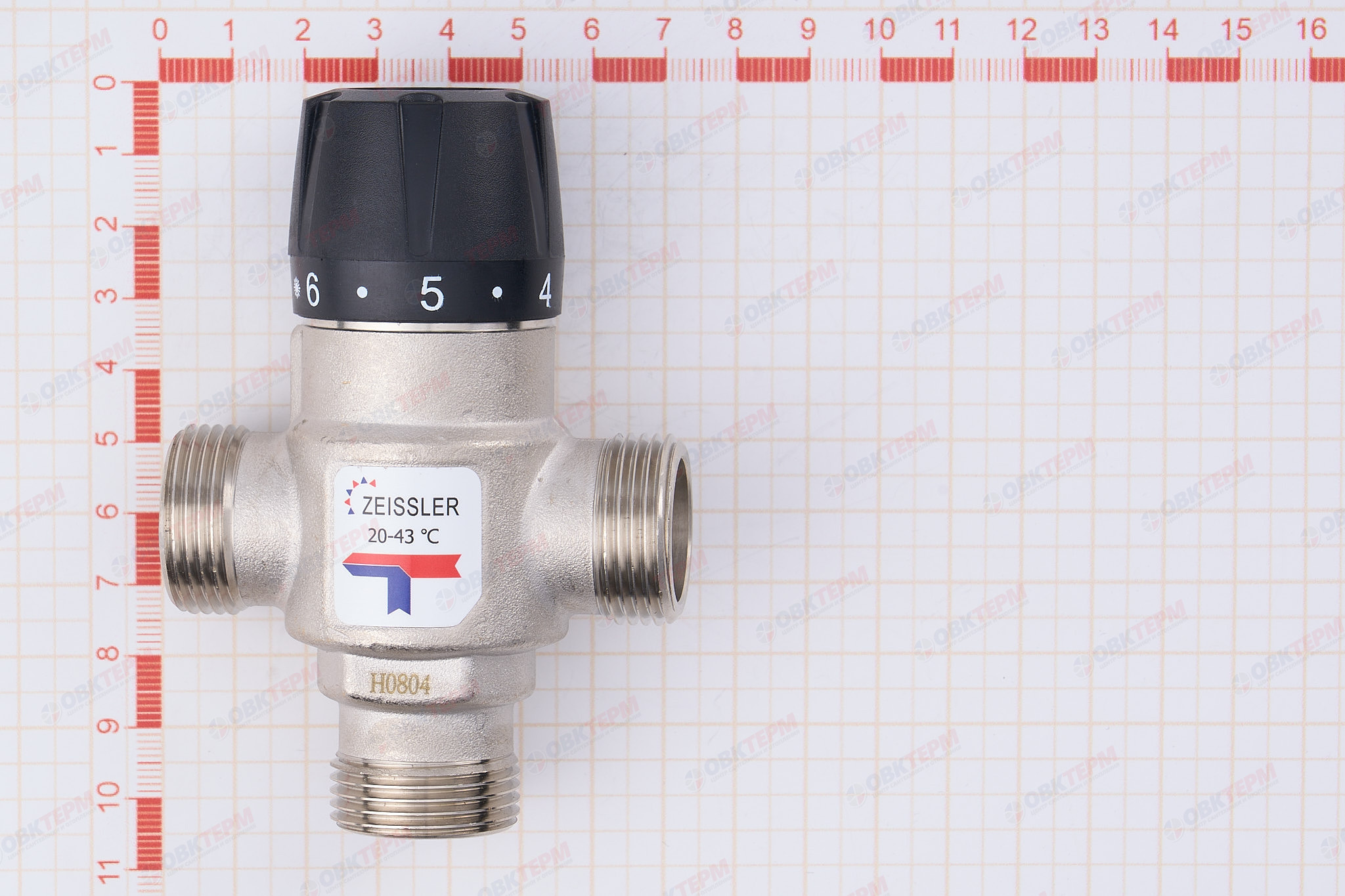 Термостатич. смес. клапан  3/4" НР 20-43°С KV 1,6 TIM     (30/1шт) - миниатюра №7