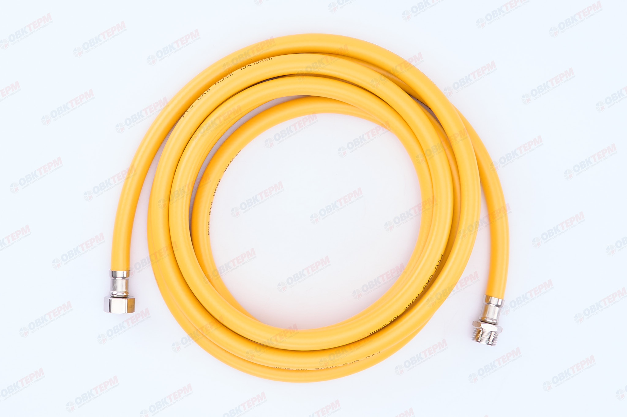 Шланг ЖЕЛТЫЙ газовый   1/2 ГШ  400 см              "OVERCON"      (30) - миниатюра №3