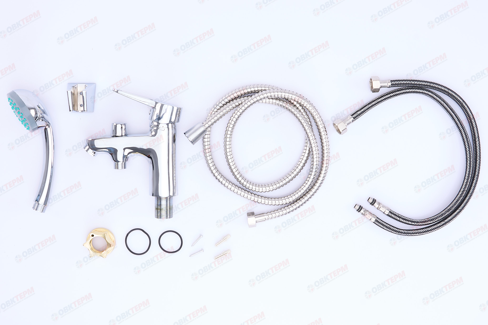 Смеситель д/умывальника ZERIX PUD1 (SH)  045 Ø40 с гиг. лейкой ГАЙКА (10 шт/ящ) - Изображение №4