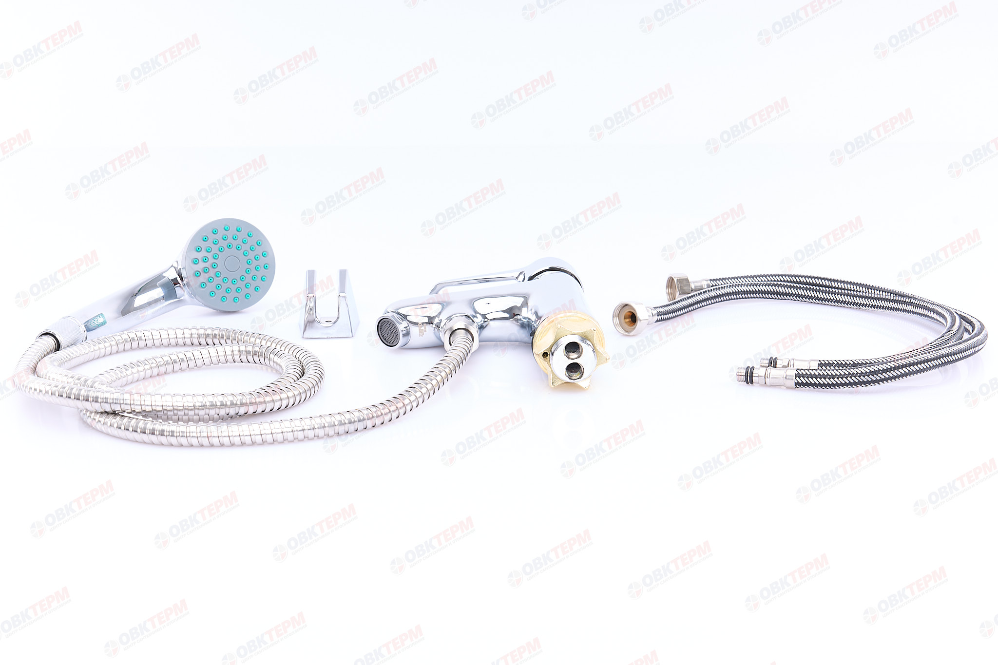 Смеситель д/умывальника ZERIX PUD1 (SH)  045 Ø40 с гиг. лейкой ГАЙКА (10 шт/ящ) - Изображение №5