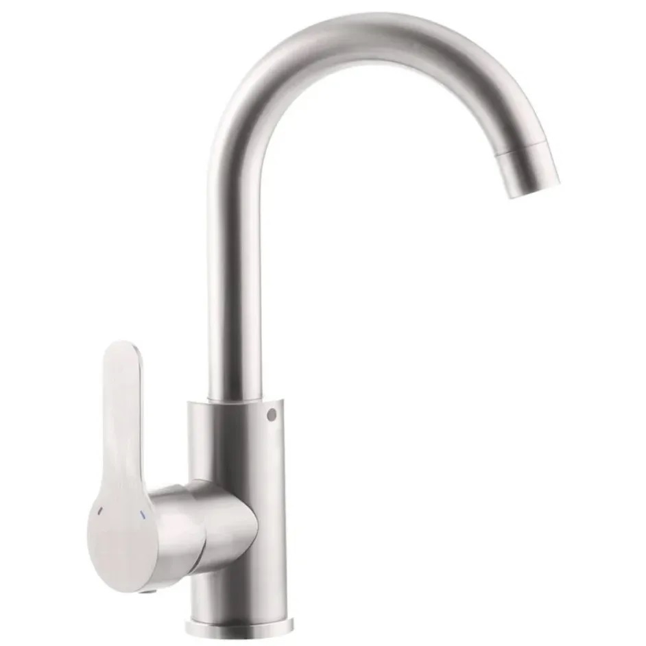 Смеситель д/умывальника нерж/сталь MIXXUS DAX 011-B Ø40 (20 шт/ящ) - изображение №1