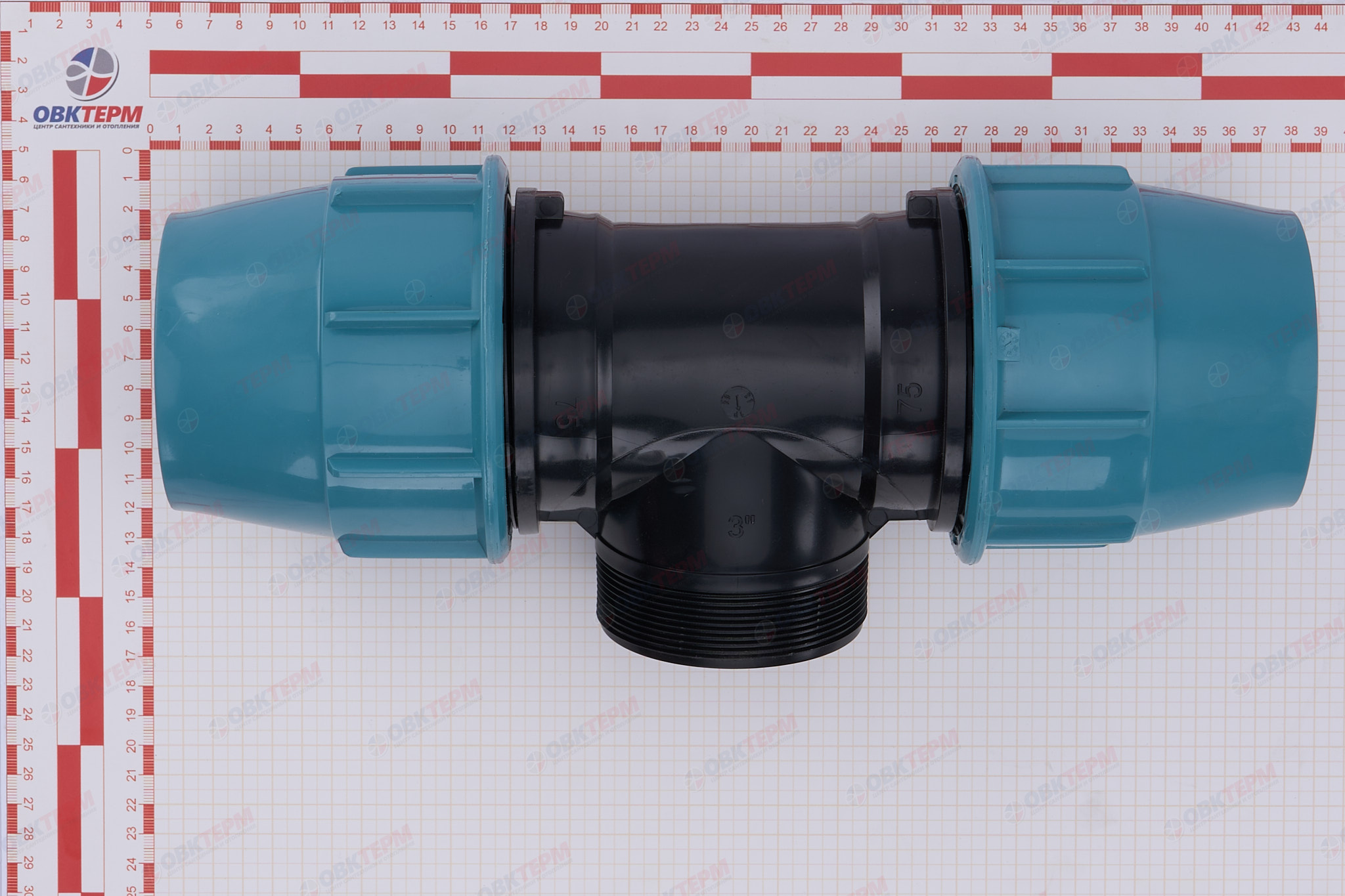 Тройник   75 * 3"н *  75          ПНД  ИТАЛ - миниатюра №5